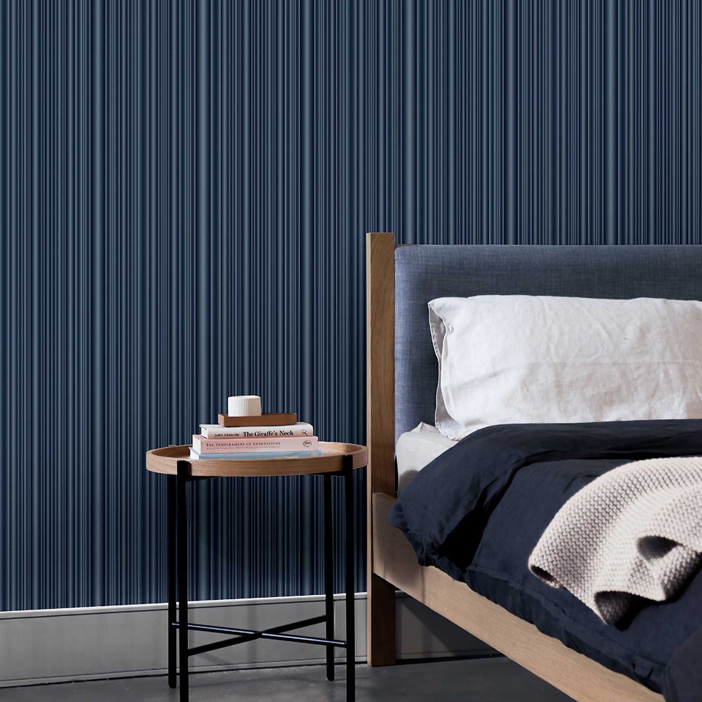 Textured Wallpaper Stripes in Blue