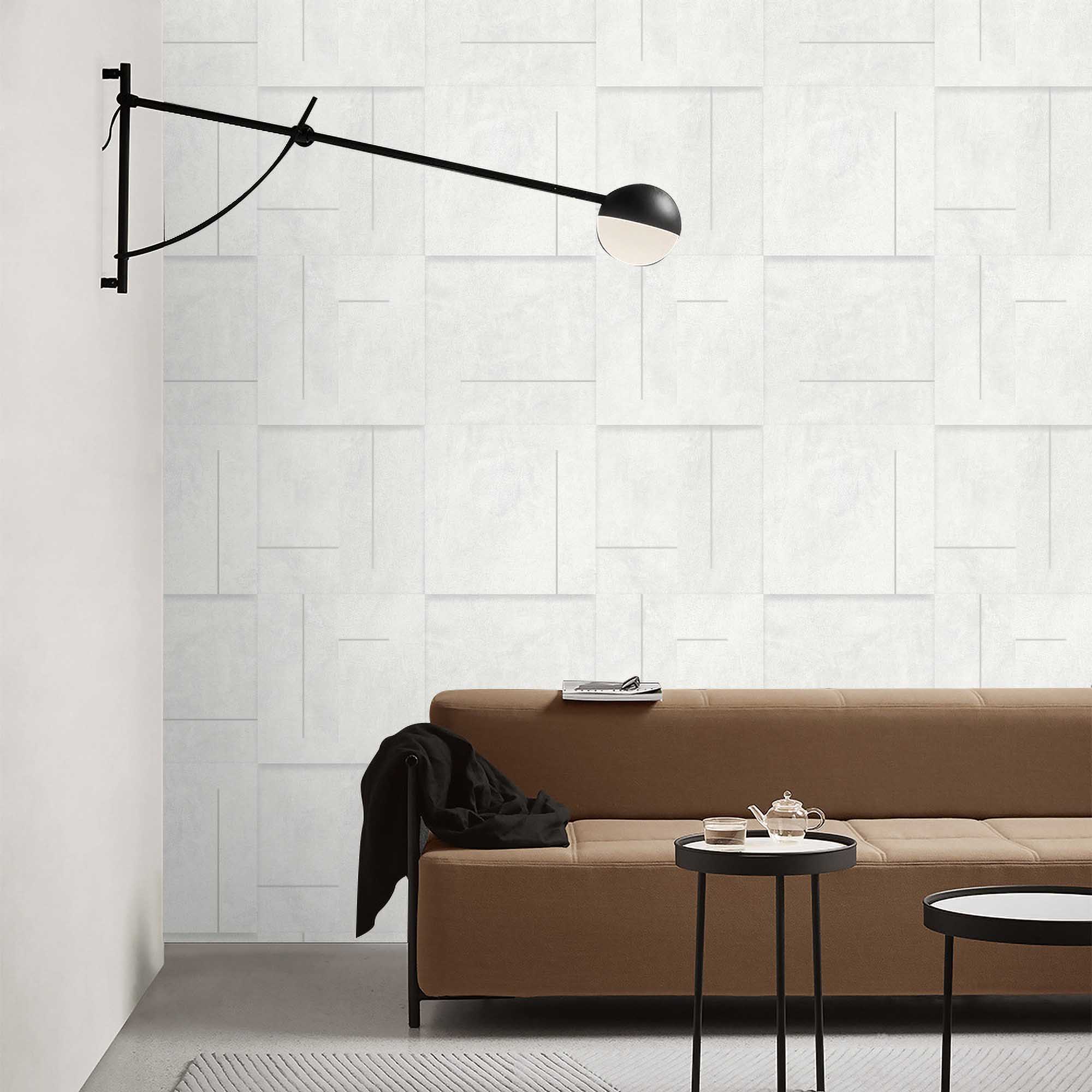 Textured Wallpaper Stone|Abstract in Light Grey