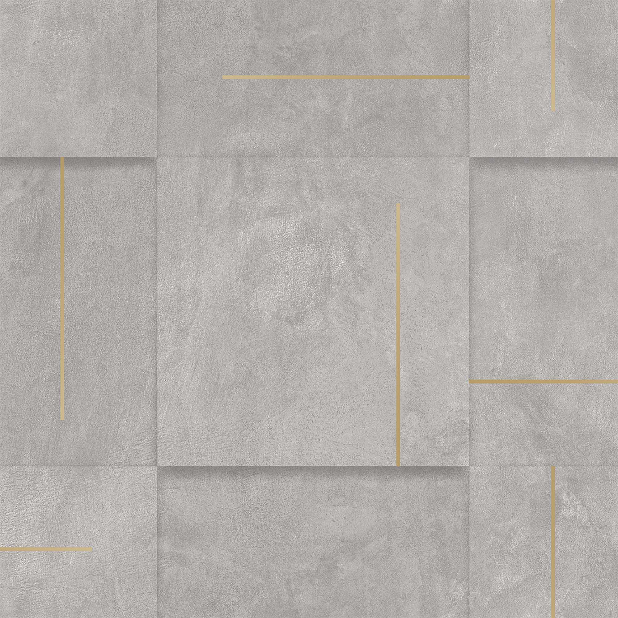 Textured Wallpaper Stone|Abstract in Grey|Gold