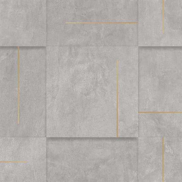 Textured Wallpaper Stone|Abstract in Grey|Gold