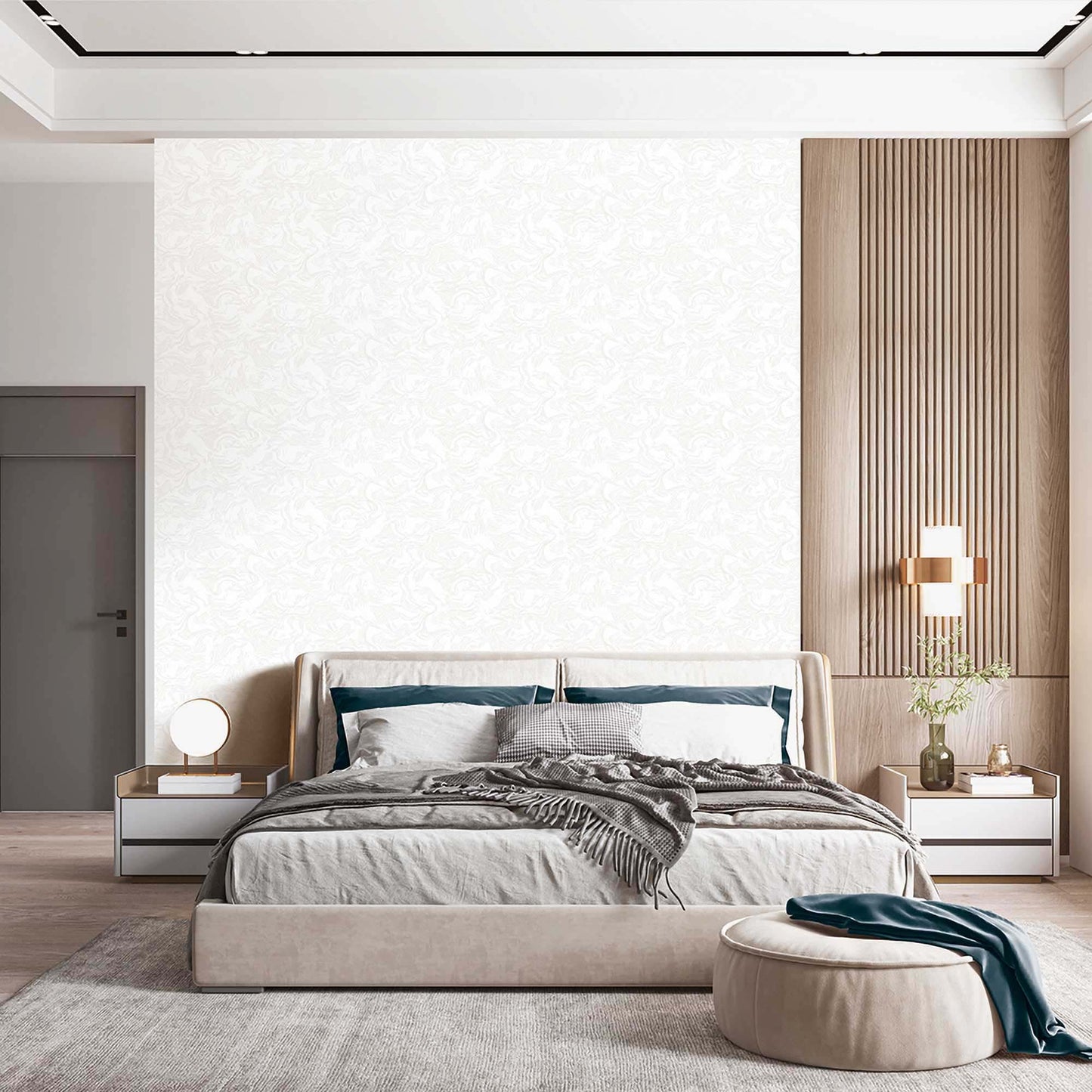 Textured Wallpaper Plastered|Grunge|Abstract in White