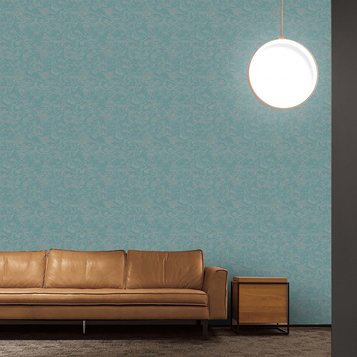 Textured Wallpaper Plastered|Grunge|Abstract in Teal