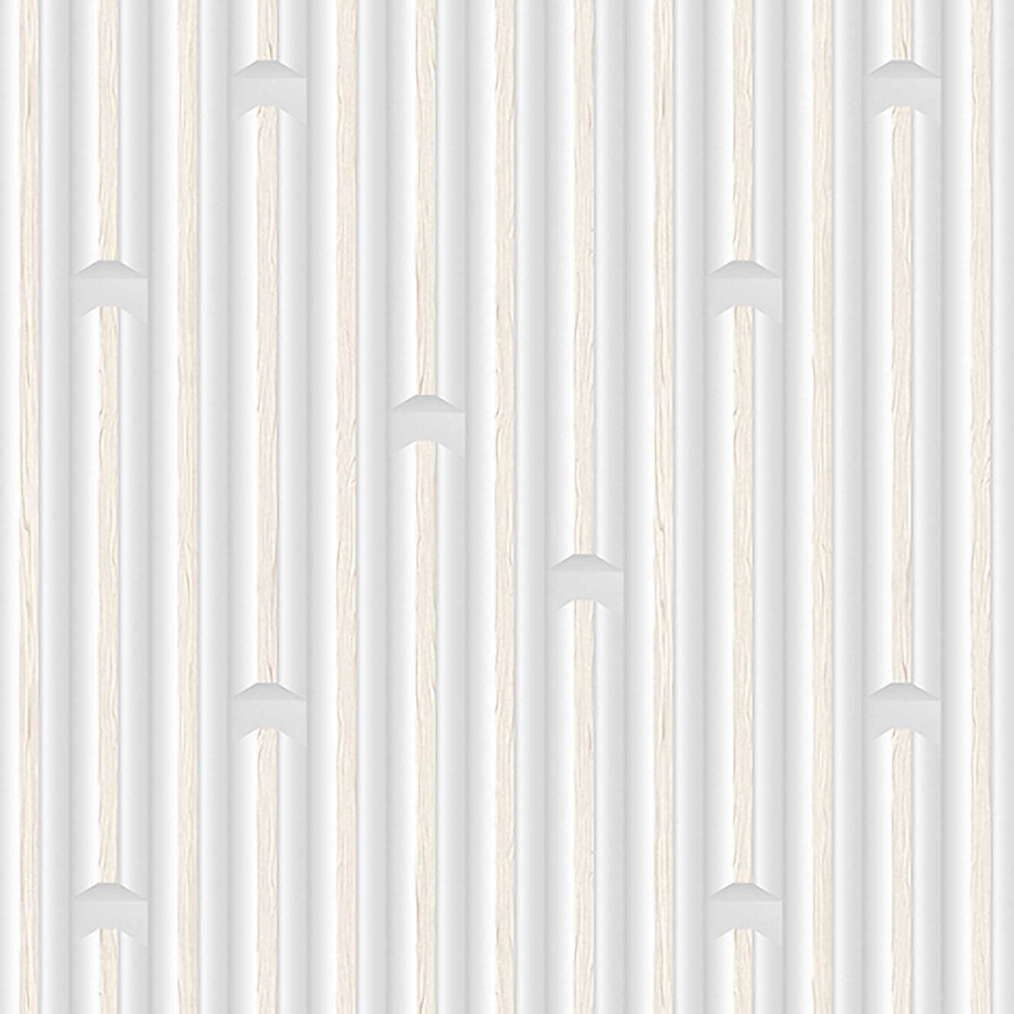 Textured Wallpaper Geometric|Wood in White