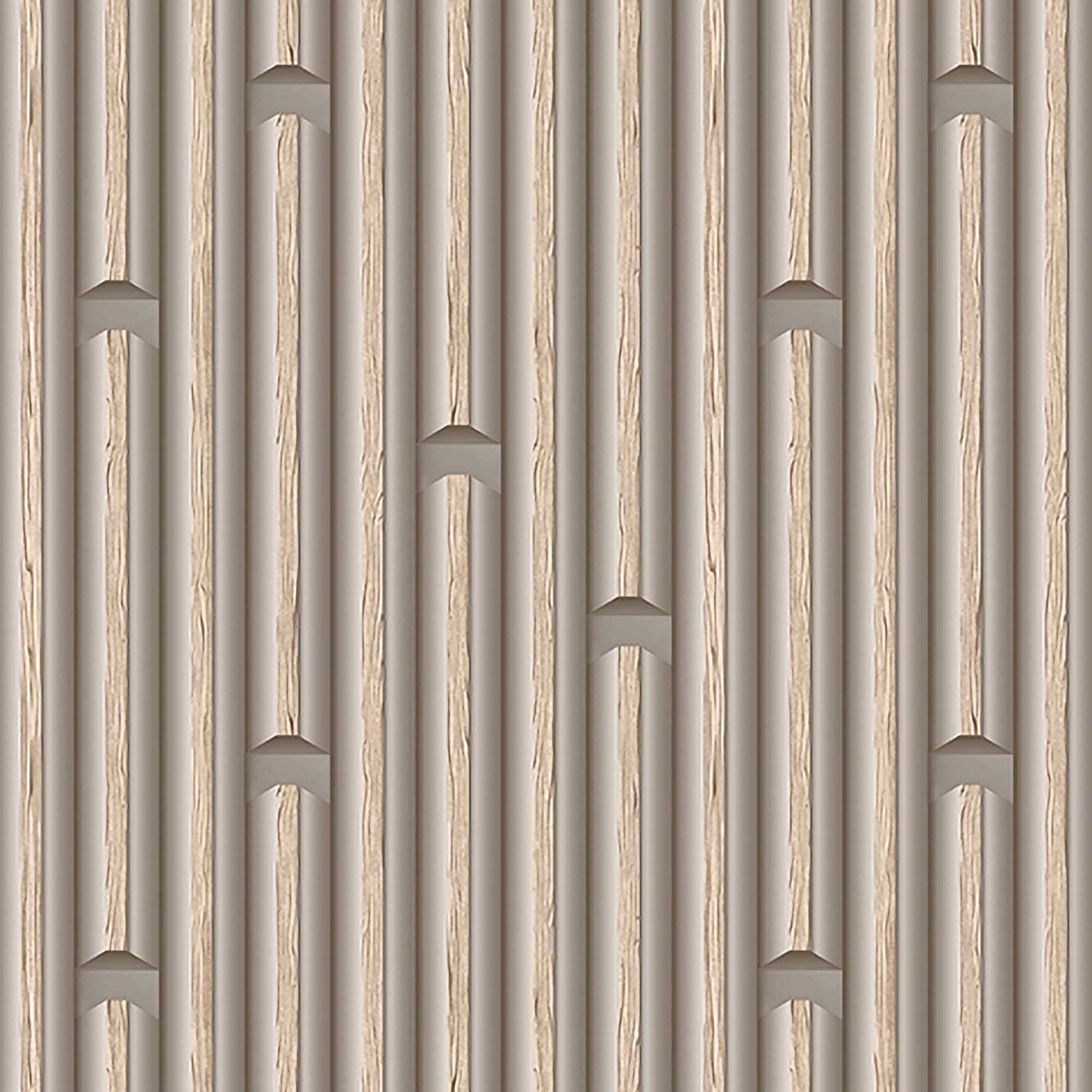 Textured Wallpaper Geometric|Wood in Brown