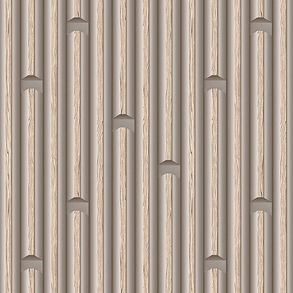 Textured Wallpaper Geometric|Wood in Brown