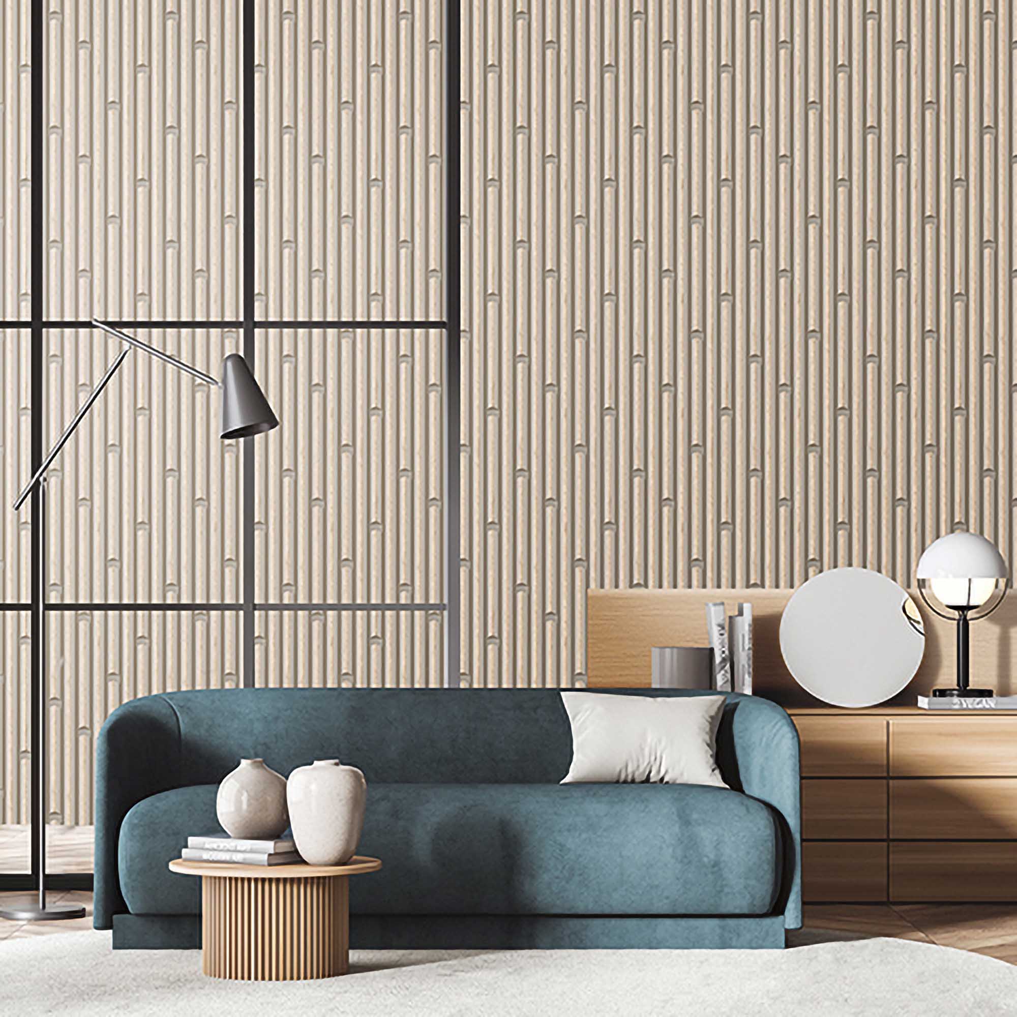 Textured Wallpaper Geometric|Wood in Brown