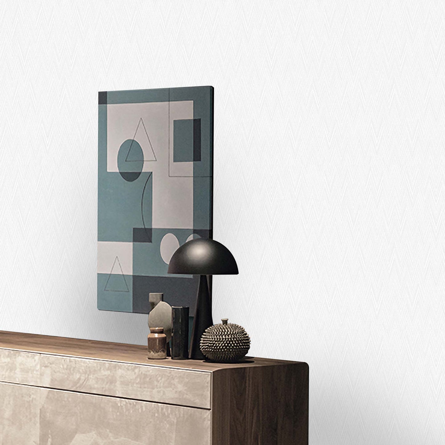 Textured Wallpaper Ikat|Chevron|Rustic in Light Grey