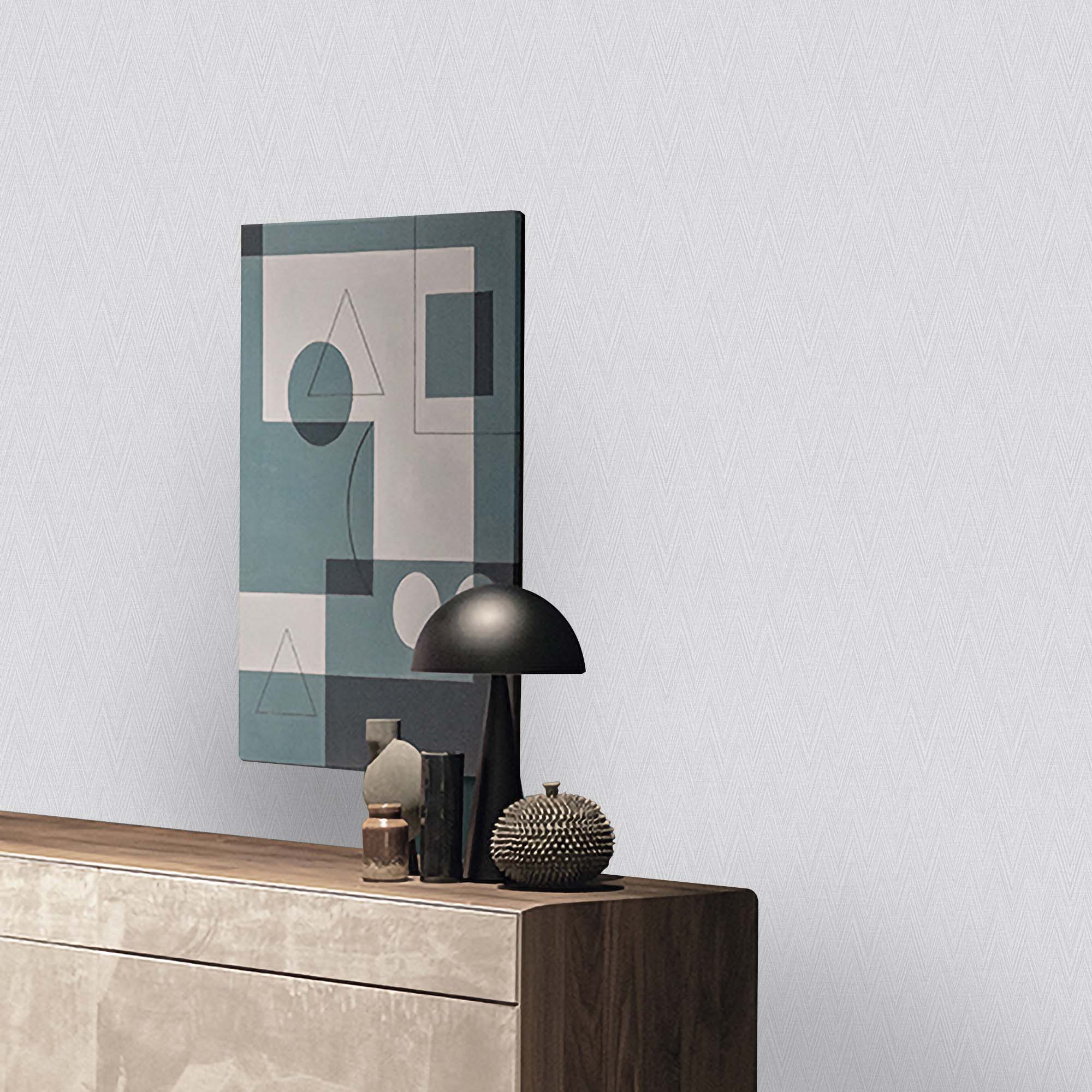 Textured Wallpaper Ikat|Chevron|Rustic in Grey