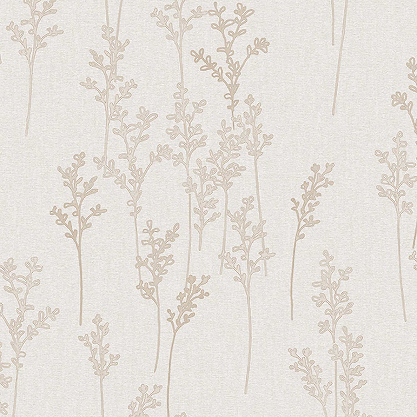 Textured Wallpaper Floral in Cream