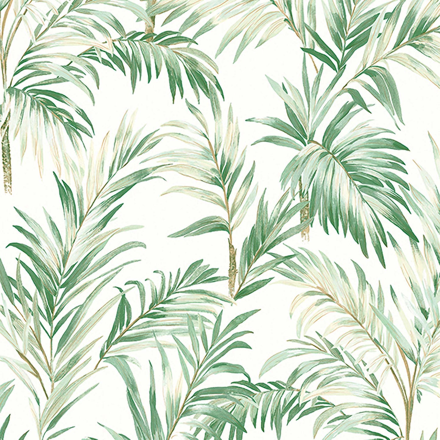 Textured Wallpaper Floral in White|Green