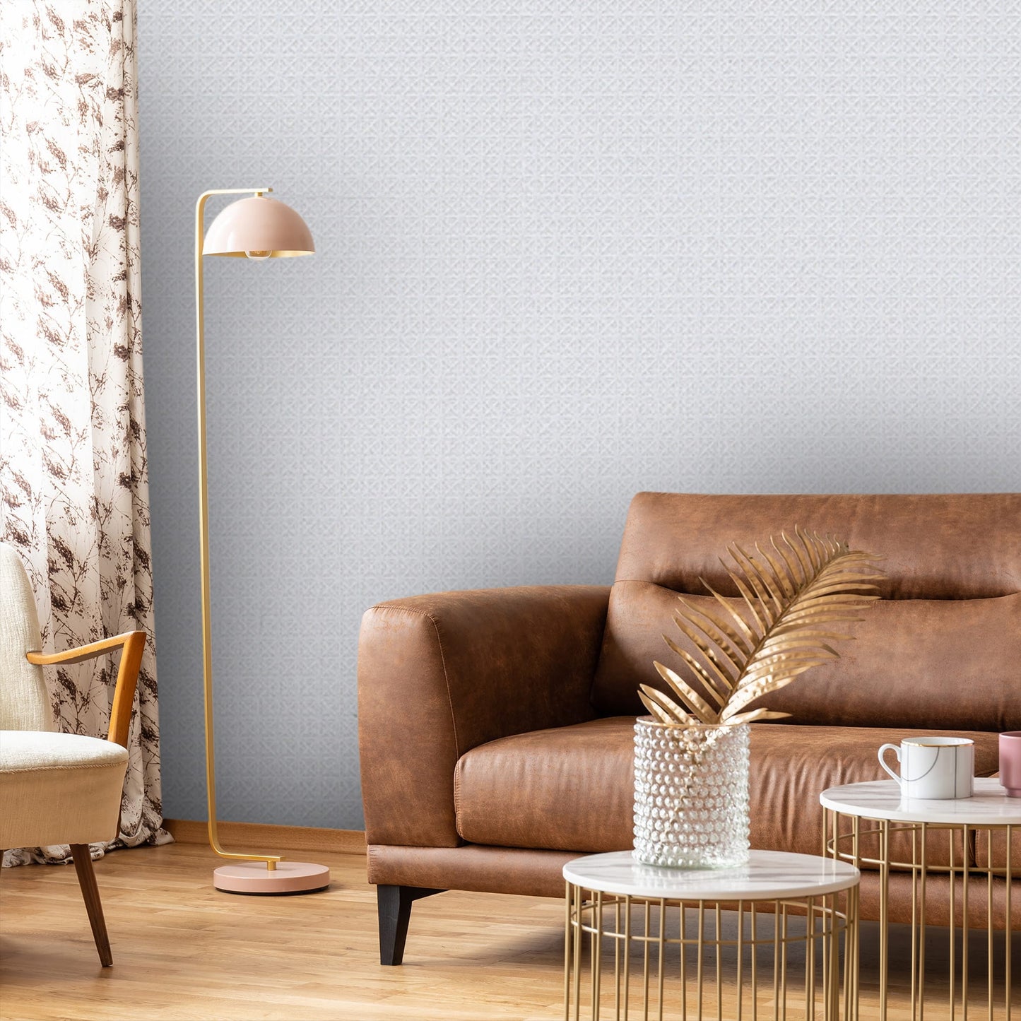 Textured Wallpaper Fabric|Geometric in Grey