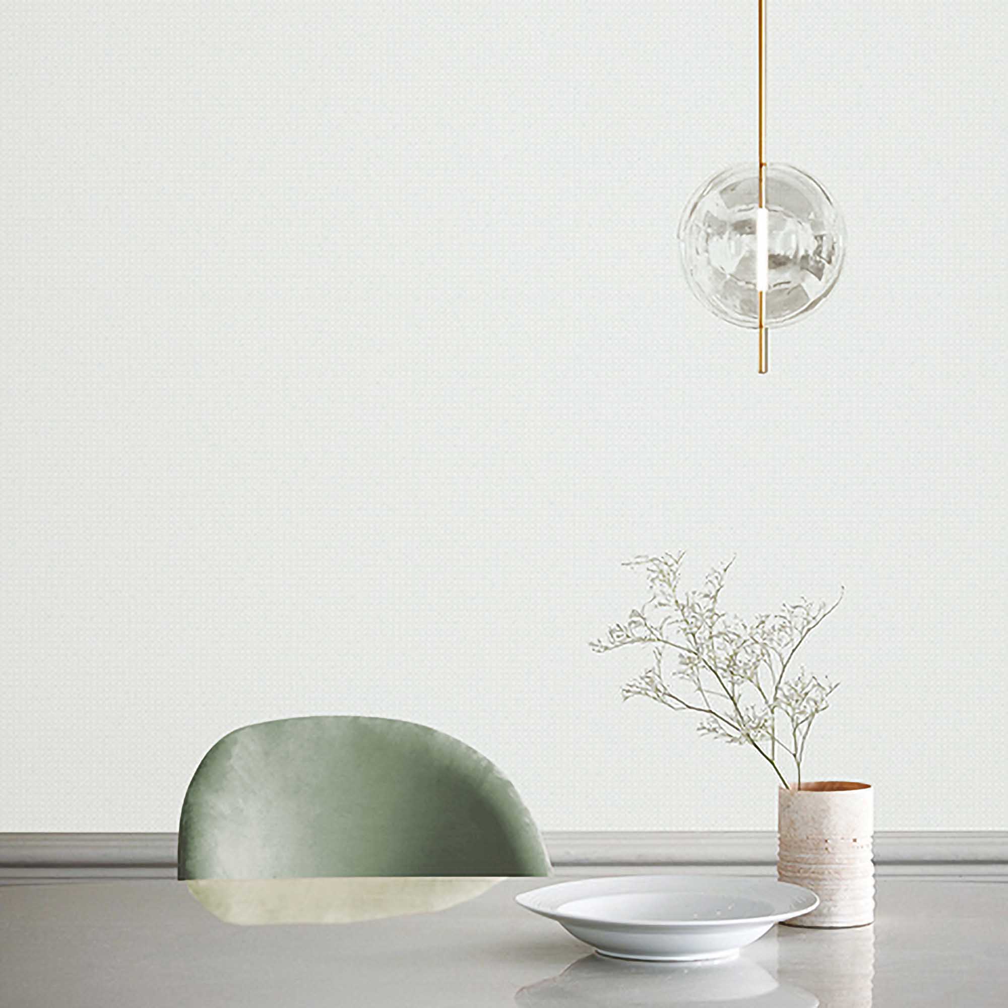 Textured Wallpaper Fabric|Geometric in Mint|Light Green