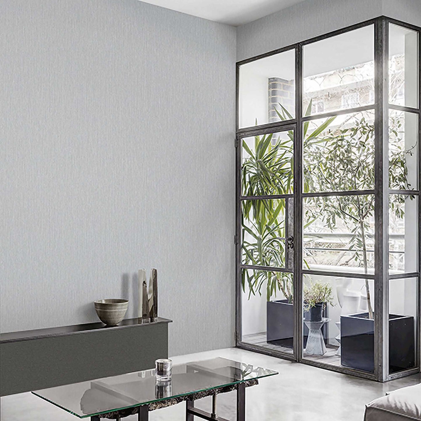 Textured Wallpaper Fabric in Grey