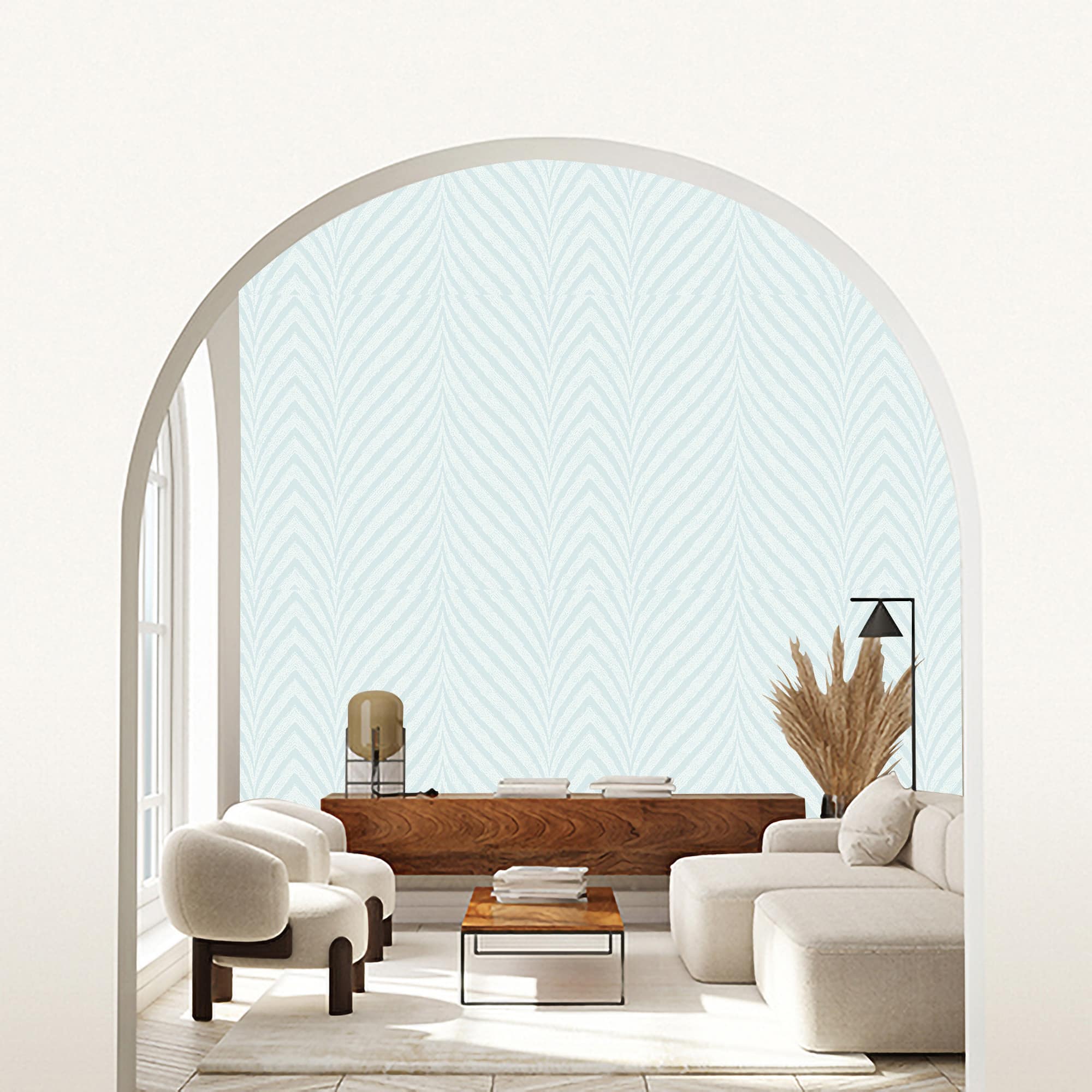 Textured Wallpaper Chevron in Teal