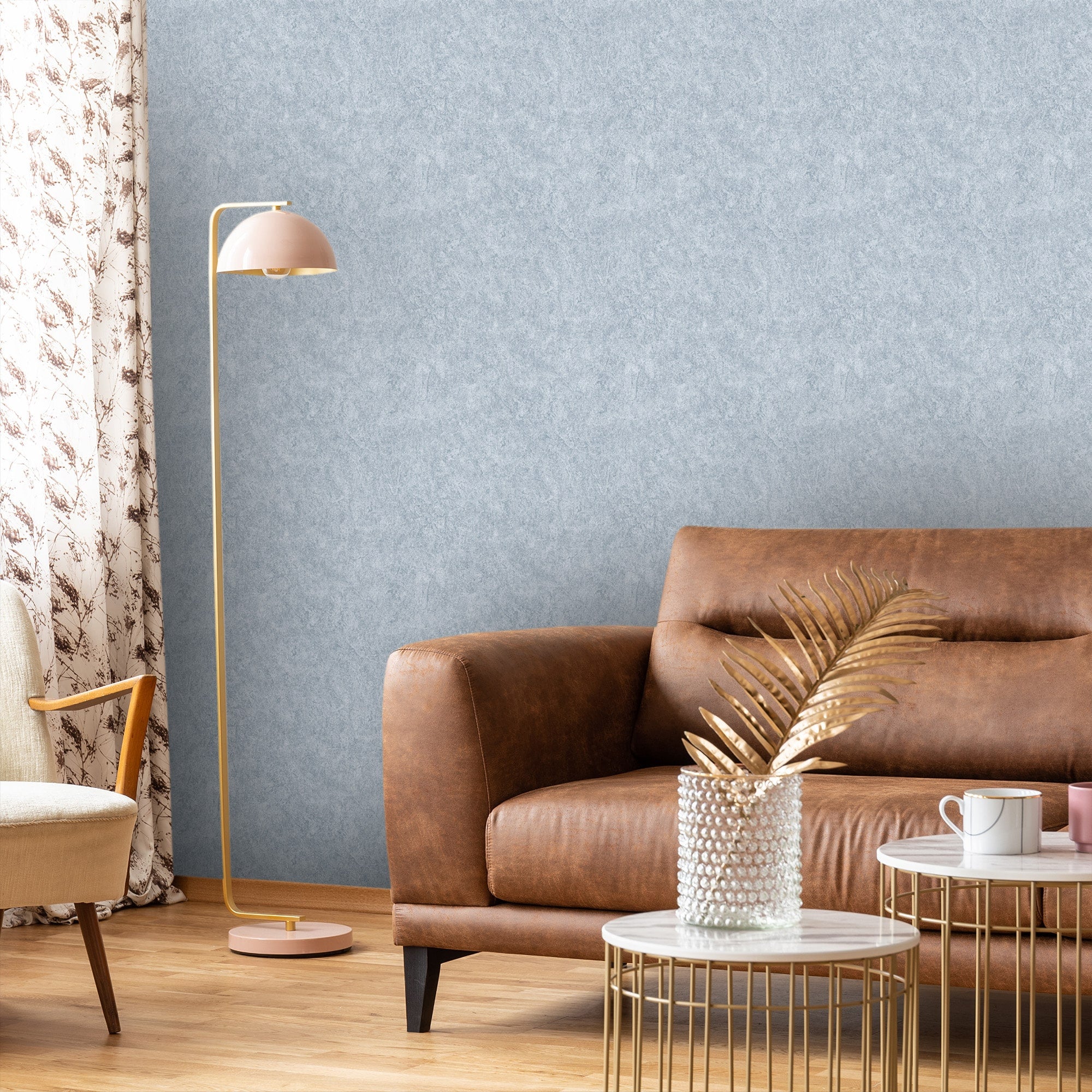 Textured Wallpaper Abstract|Plastered|Grunge in Blue