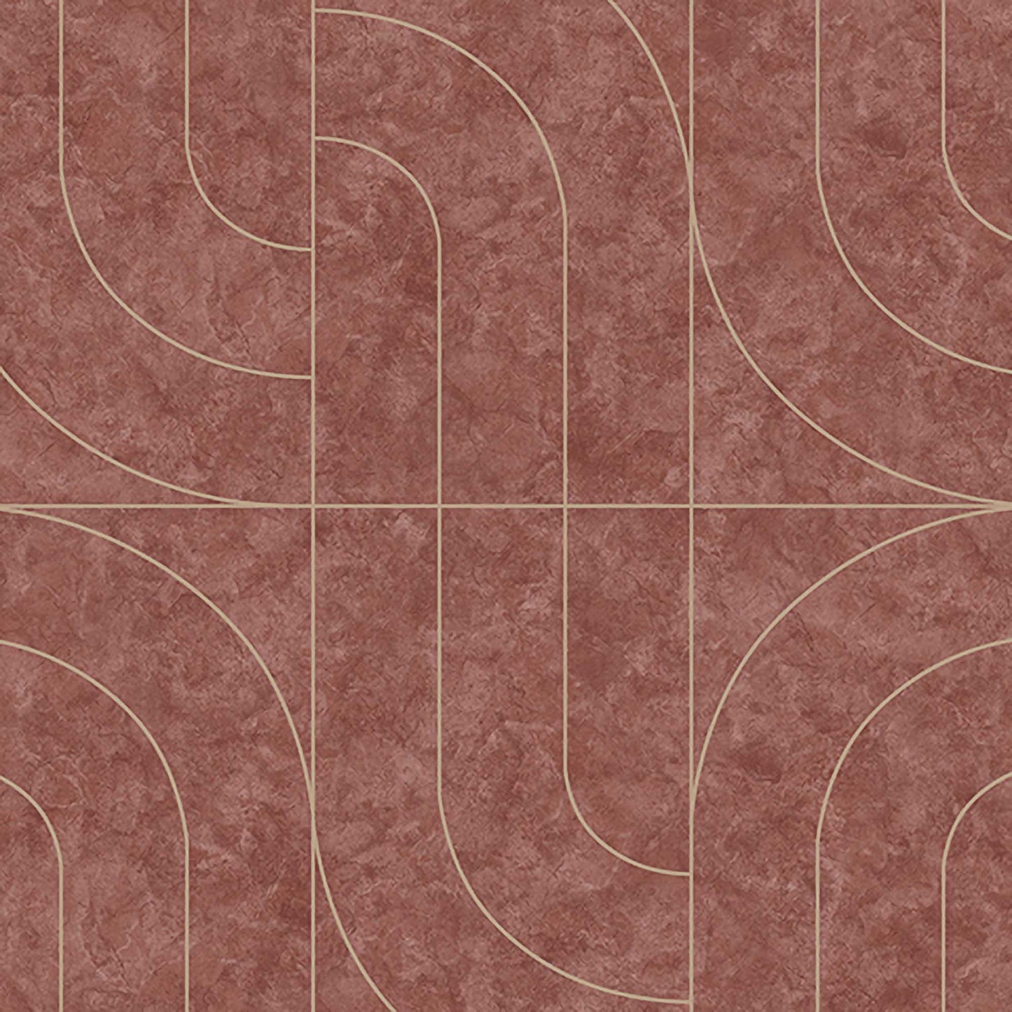 Textured Wallpaper Abstract|Plastered|Grunge|Geometric in Maroon|Red|Gold