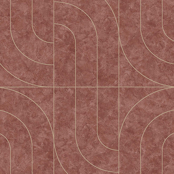Textured Wallpaper Abstract|Plastered|Grunge|Geometric in Maroon|Red|Gold