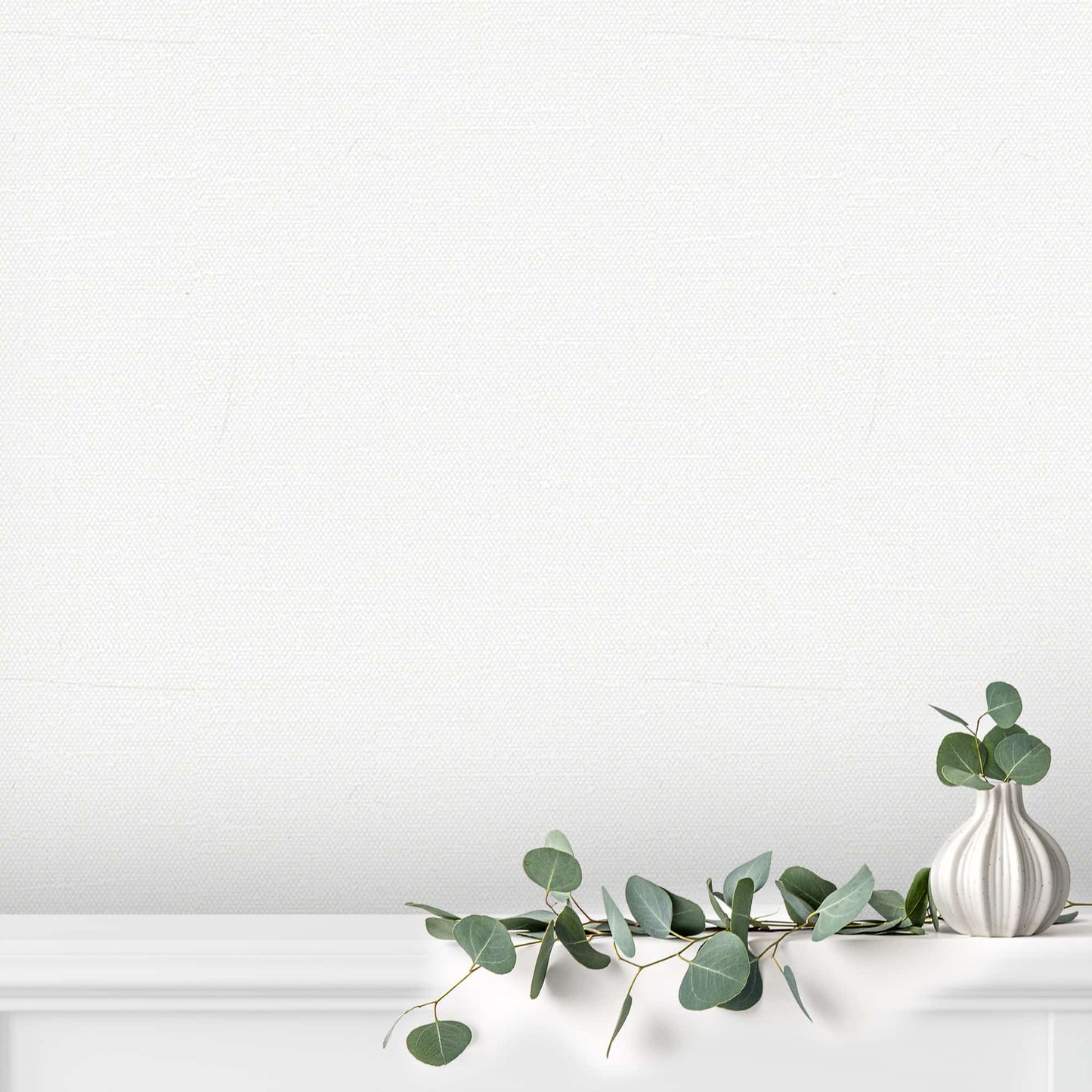 Textured Wallpaper Fabric in White