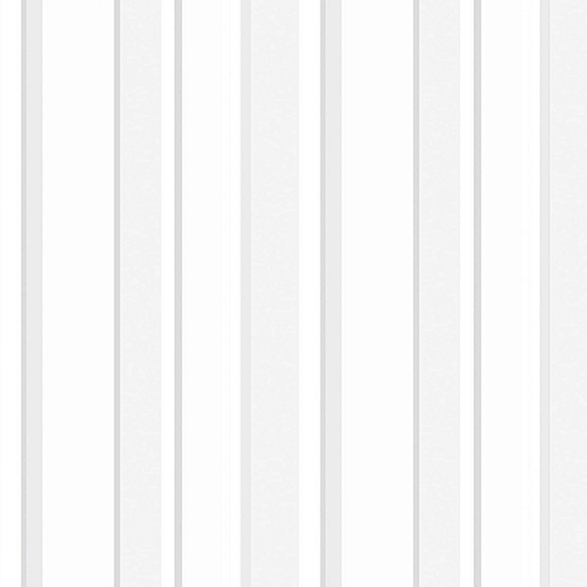 Textured Wallpaper Stripes in White|Silver