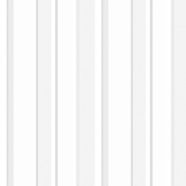 Textured Wallpaper Stripes in White|Silver
