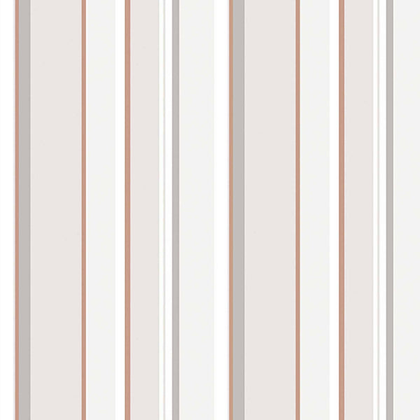 Textured Wallpaper Stripes in Copper|Grey