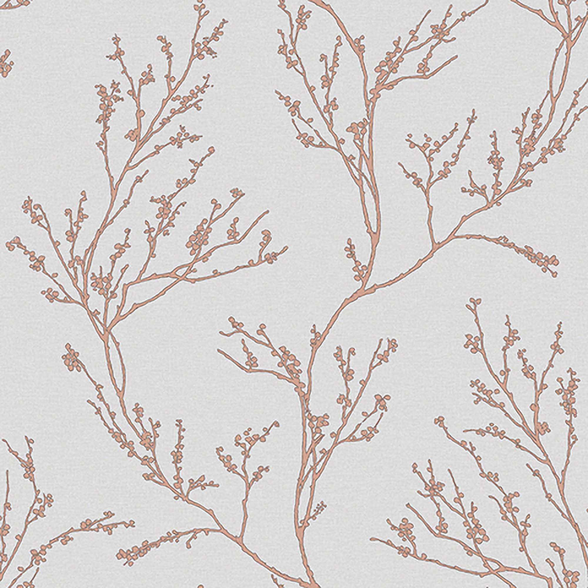Textured Wallpaper Floral in Grey|Gold