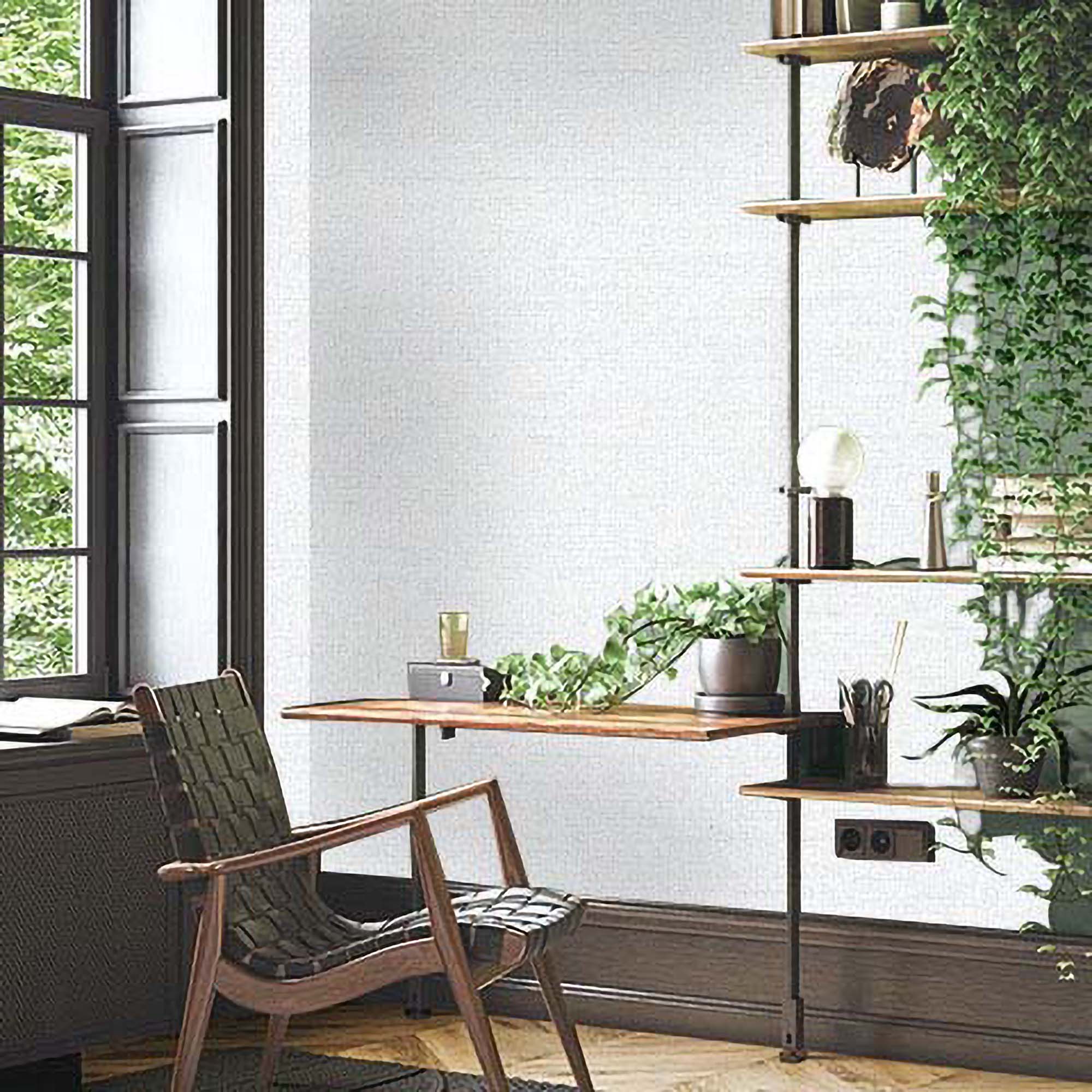 Textured Wallpaper Fabric in White