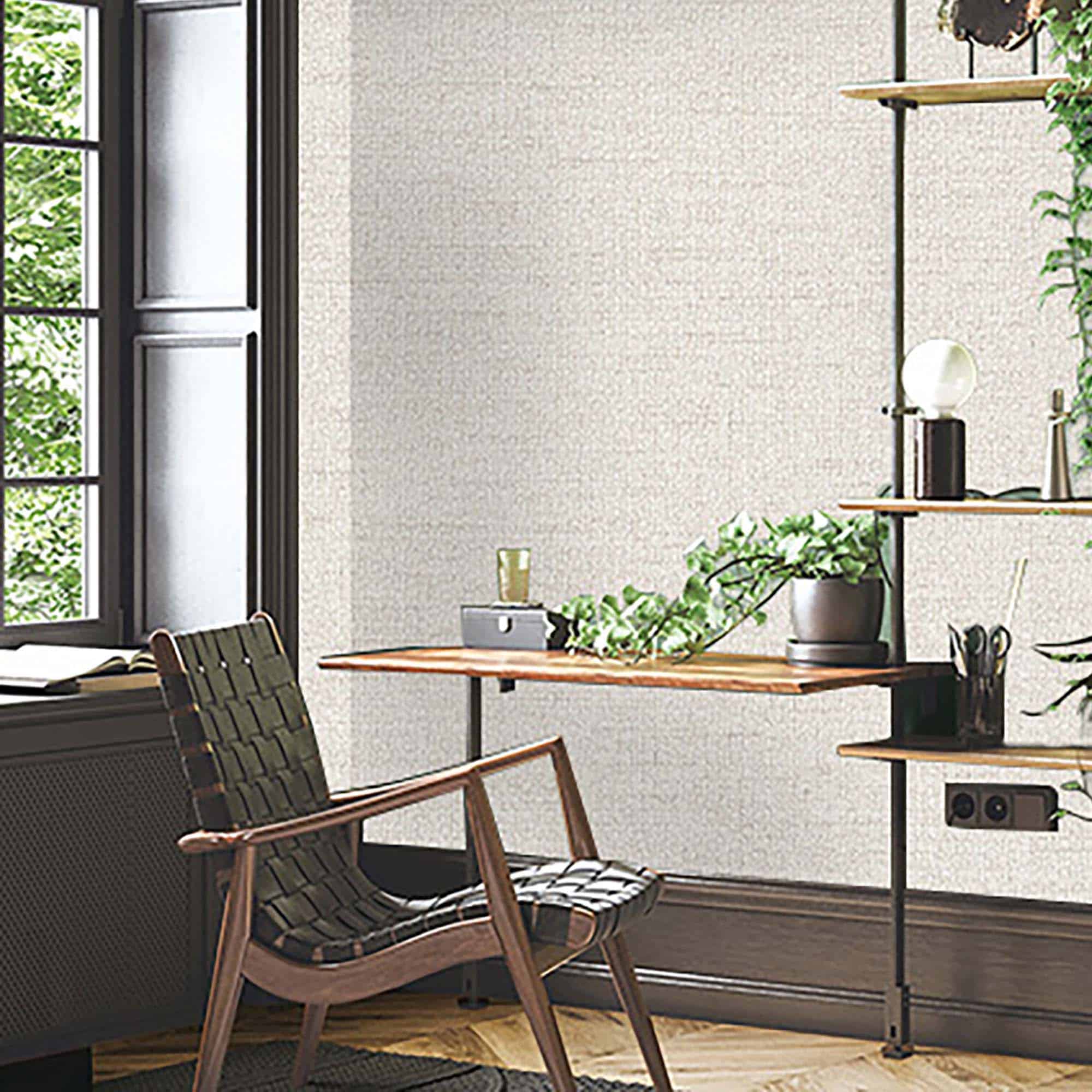 Textured Wallpaper Fabric in Beige