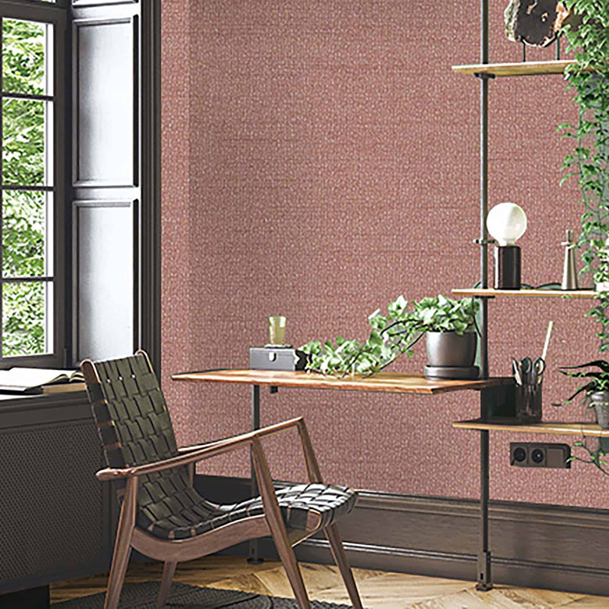 Textured Wallpaper Fabric in Maroon|Red