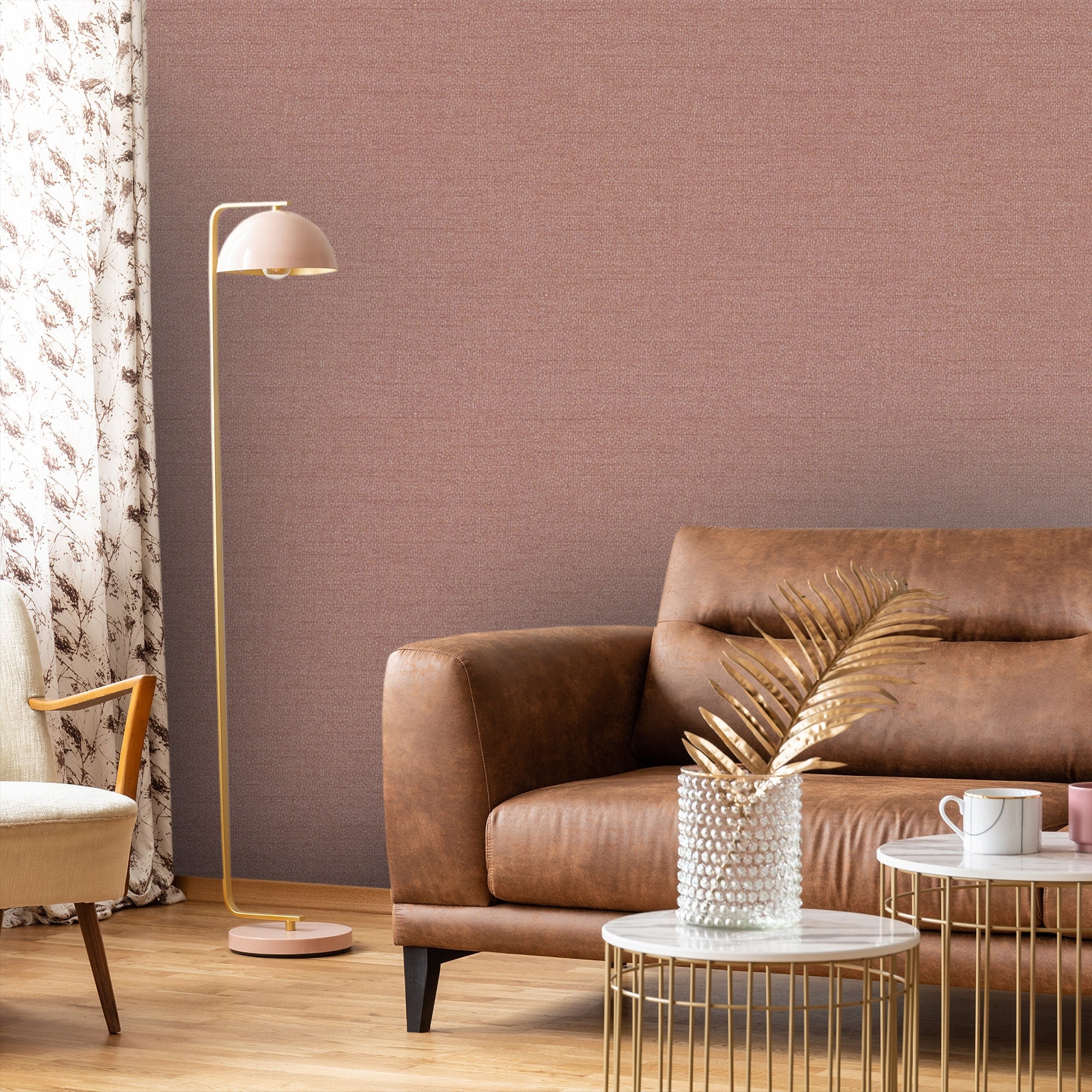 Textured Wallpaper Fabric in Maroon|Red