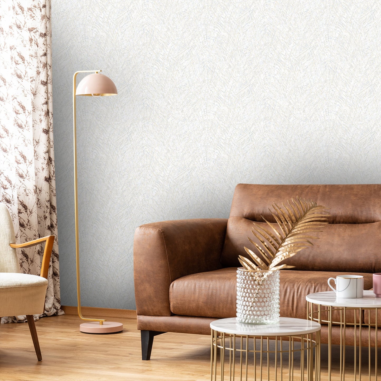 Textured Wallpaper Abstract|Plastered|Grunge in Light Blue|Gold