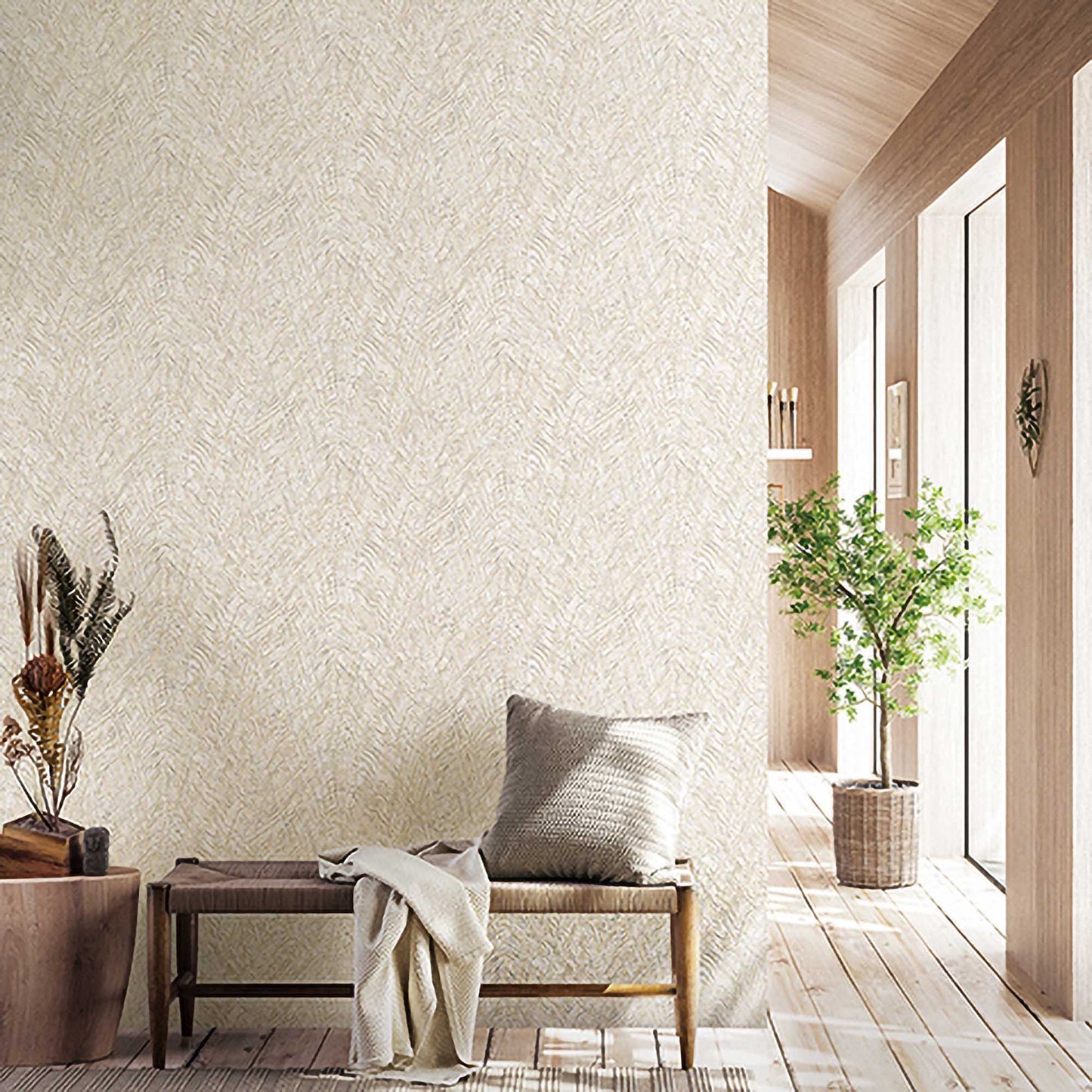 Textured Wallpaper Abstract|Plastered|Grunge in Beige