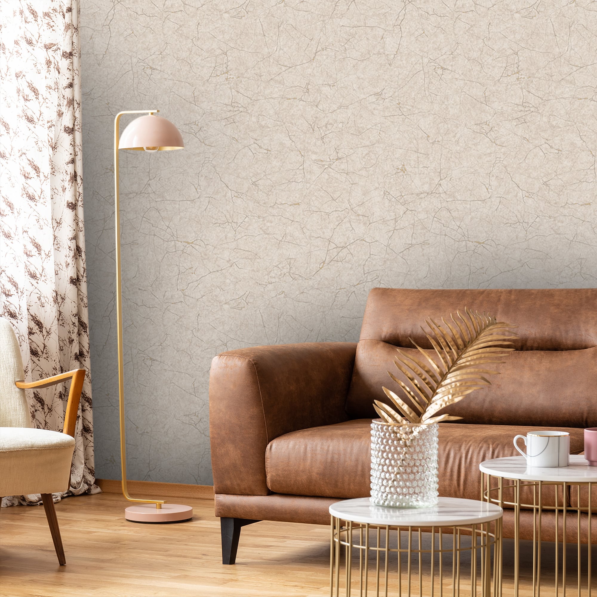 Textured Wallpaper Abstract|Plastered|Distressed in Sepia|Brown