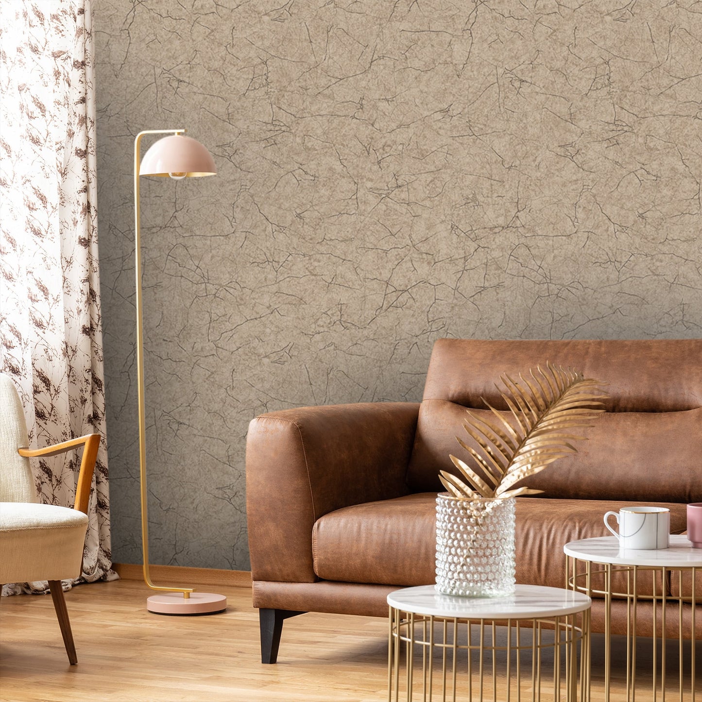 Textured Wallpaper Abstract|Plastered|Distressed in Brown
