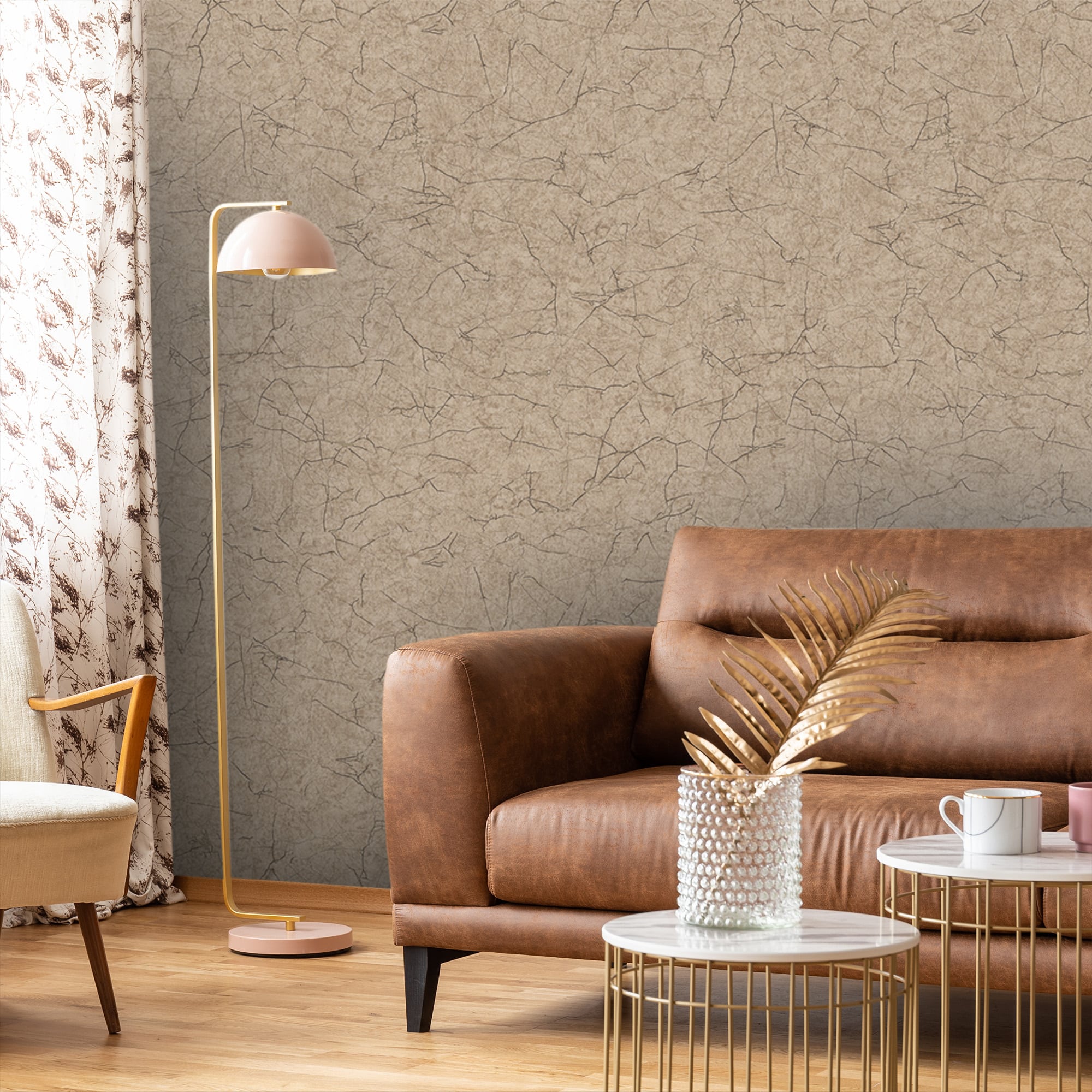 Textured Wallpaper Abstract|Plastered|Distressed in Brown