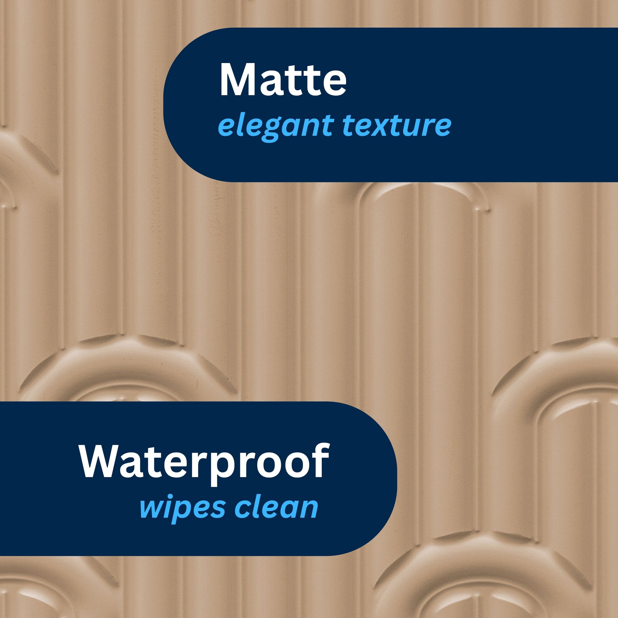 3D Peel and Stick Wall Panels - Soft-Touch Matte Finish, 1.6 ft X 3.4 ft - Moccasin