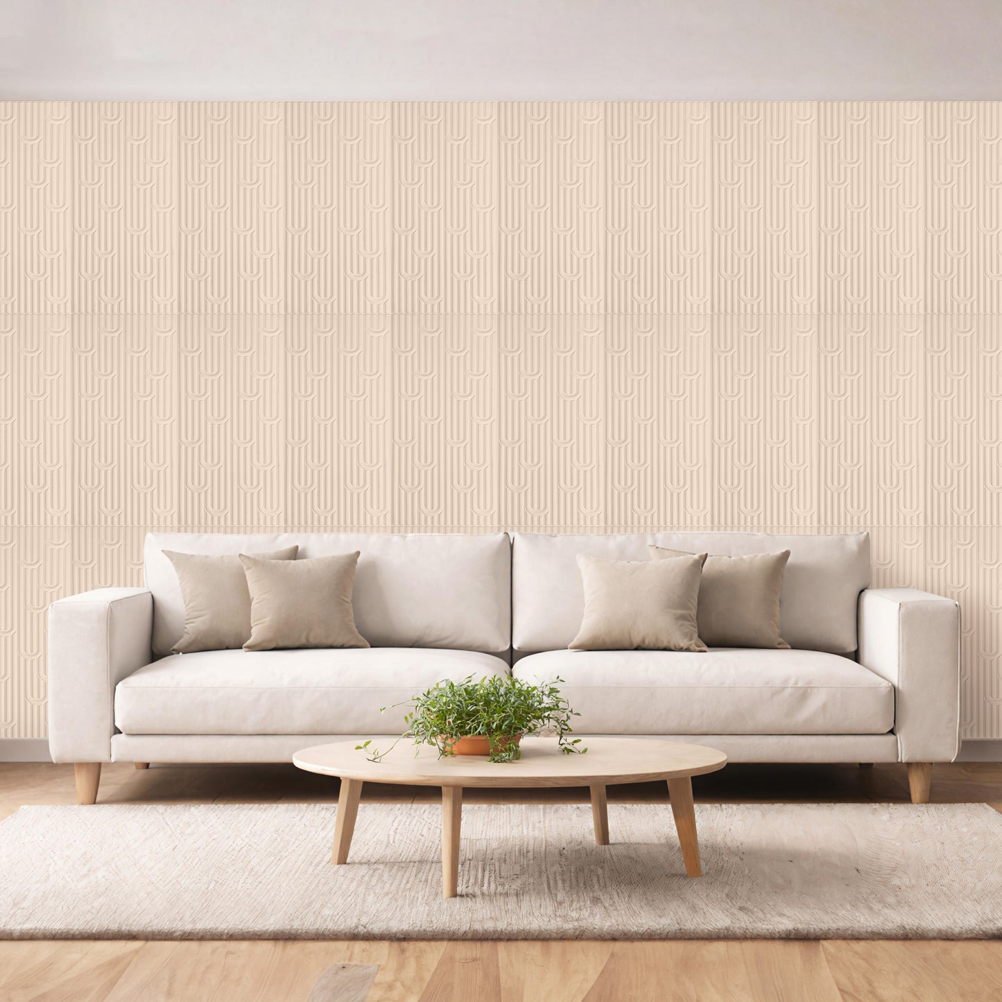 3D Peel and Stick Wall Panels - Soft-Touch Matte Finish, 1.6 ft X 3.4 ft - Moccasin