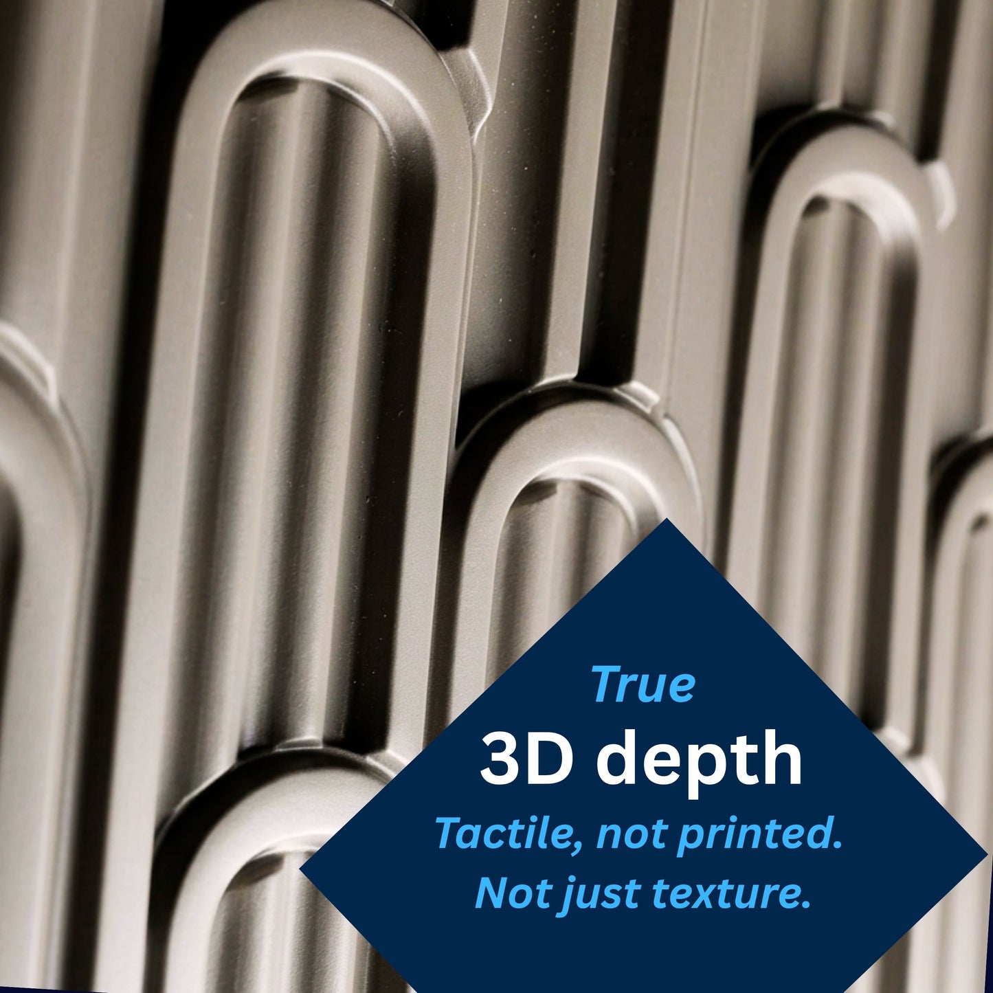 3D Peel and Stick Wall Panels - Soft-Touch Matte Finish, 1.6 ft X 3.4 ft - Alpaca Grey