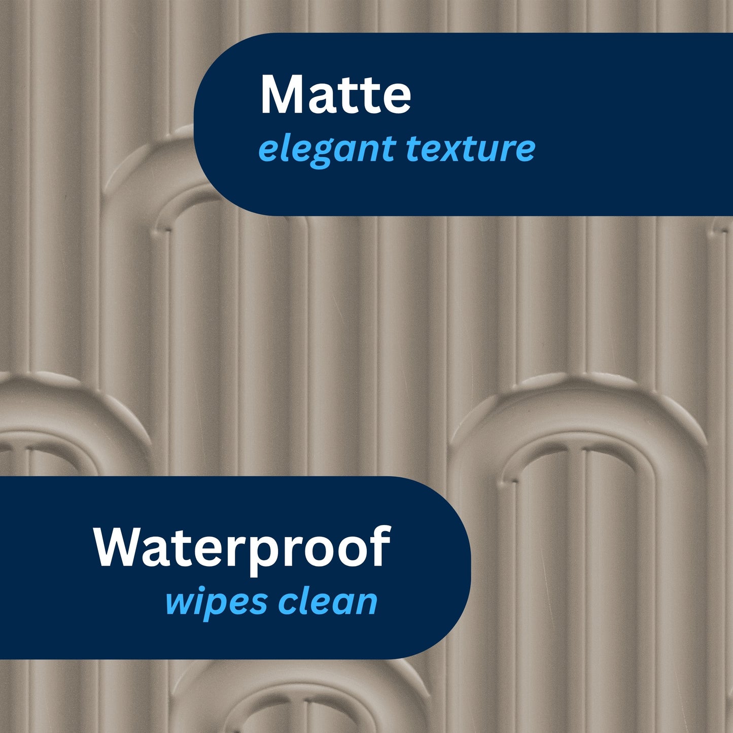3D Peel and Stick Wall Panels - Soft-Touch Matte Finish, 1.6 ft X 3.4 ft - Alpaca Grey