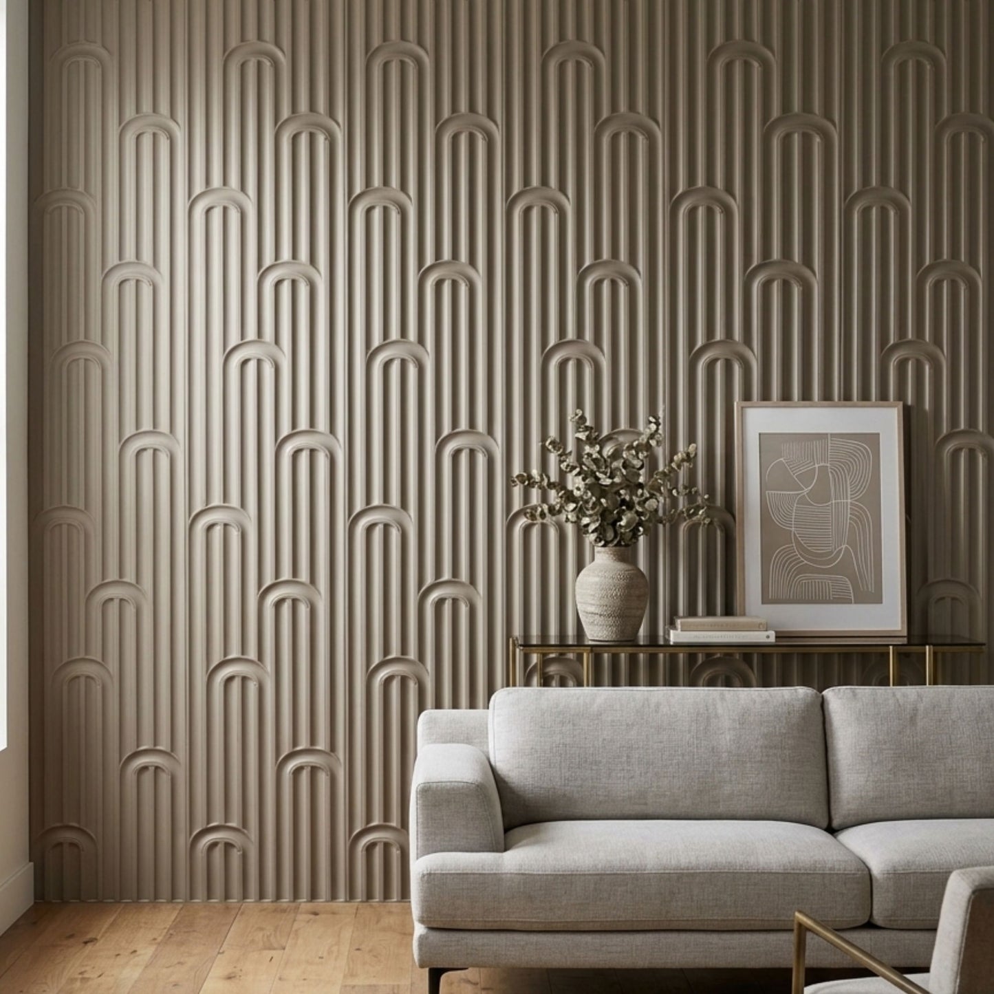 3D Peel and Stick Wall Panels - Soft-Touch Matte Finish, 1.6 ft X 3.4 ft - Alpaca Grey