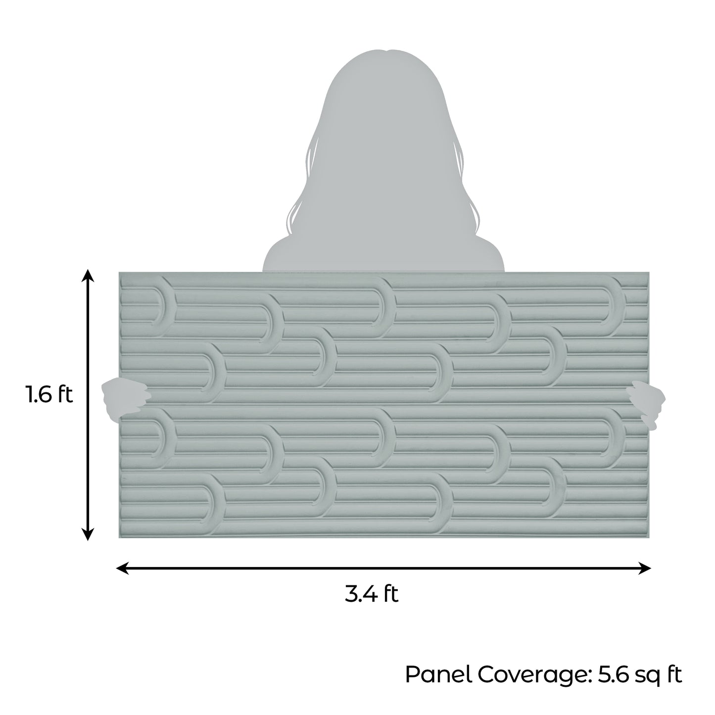 3D Peel and Stick Wall Panels - Soft-Touch Matte Finish, 1.6 ft X 3.4 ft - Alpaca Grey