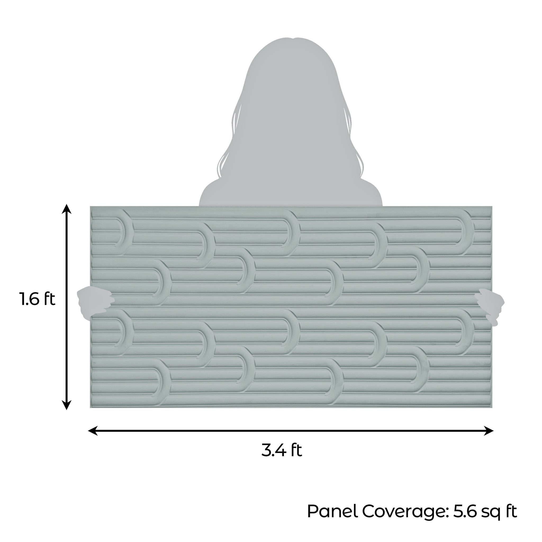 3D Peel and Stick Wall Panels - Soft-Touch Matte Finish, 1.6 ft X 3.4 ft - Alpaca Grey