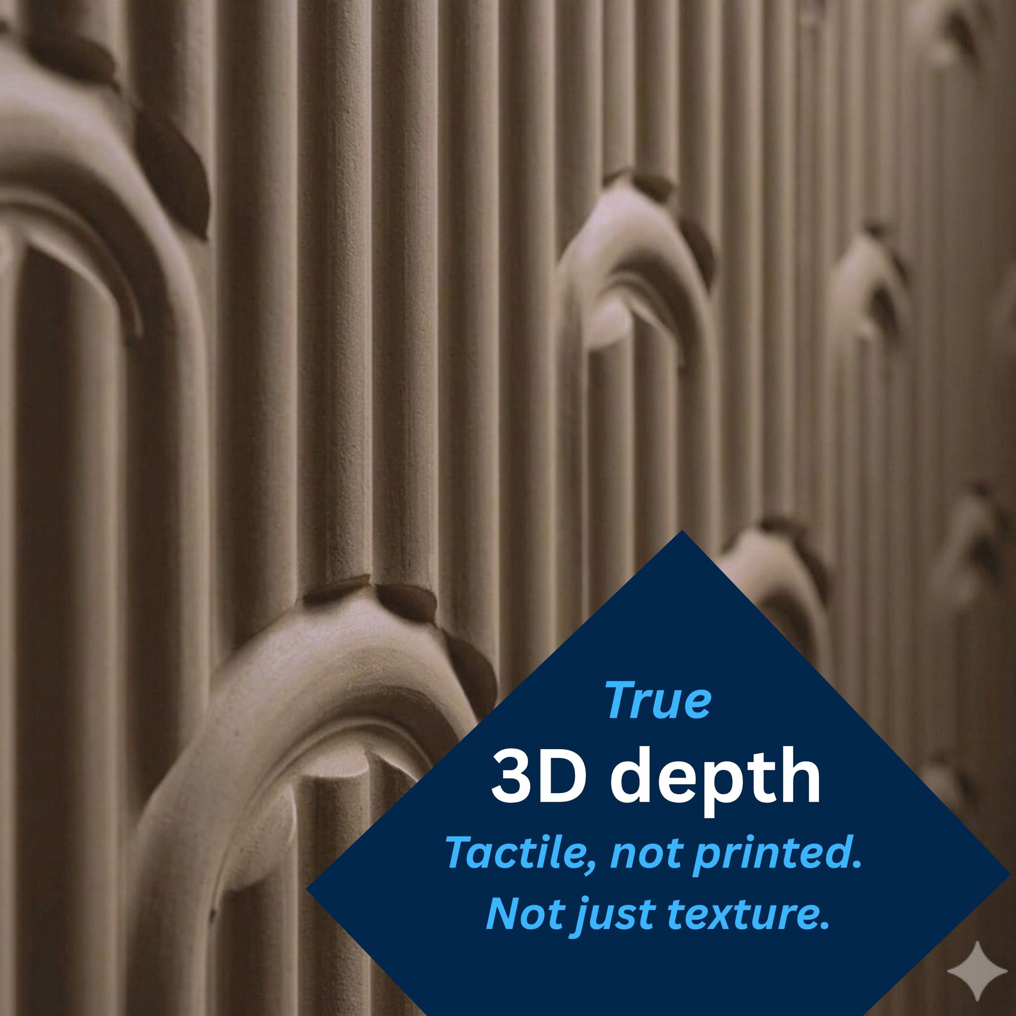 3D Peel and Stick Wall Panels - Soft-Touch Matte Finish, 1.6 ft X 3.4 ft - Rose Taupe