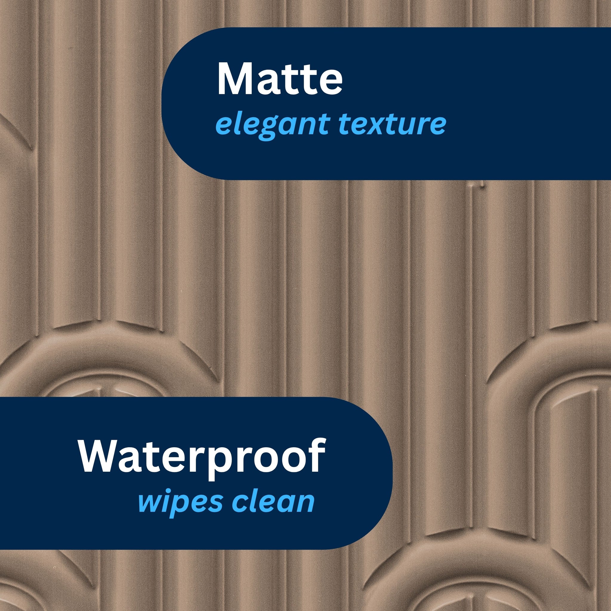 3D Peel and Stick Wall Panels - Soft-Touch Matte Finish, 1.6 ft X 3.4 ft - Rose Taupe