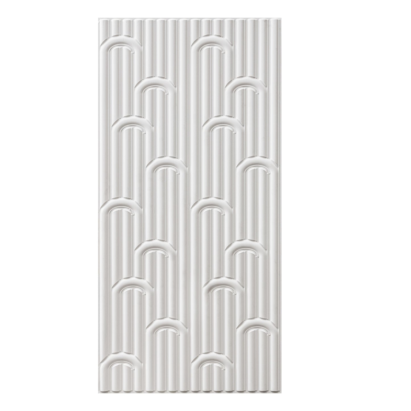 3D Peel and Stick Wall Panels - Soft-Touch Matte Finish, 1.6 ft X 3.4 ft - White