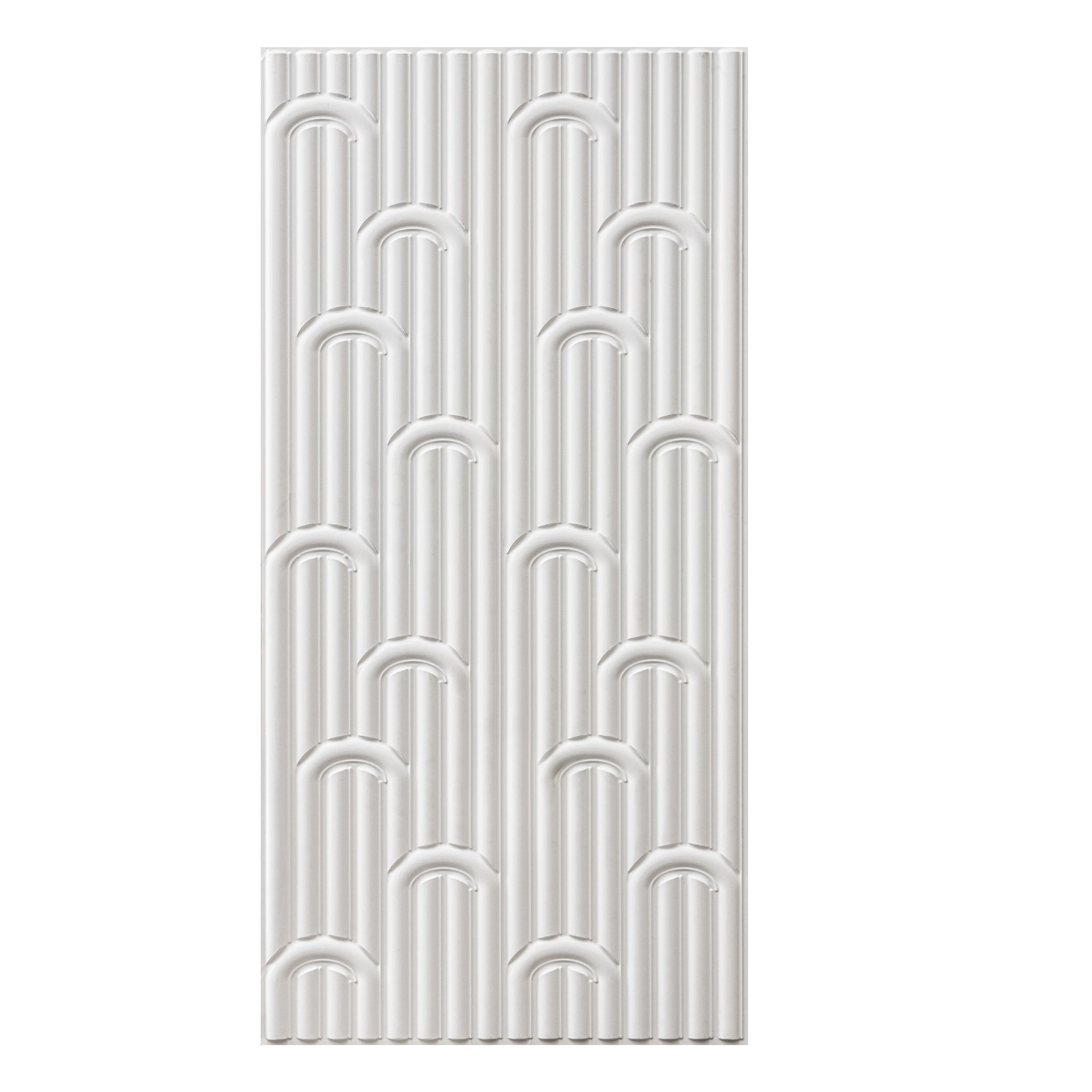 3D Peel and Stick Wall Panels - Soft-Touch Matte Finish, 1.6 ft X 3.4 ft - White