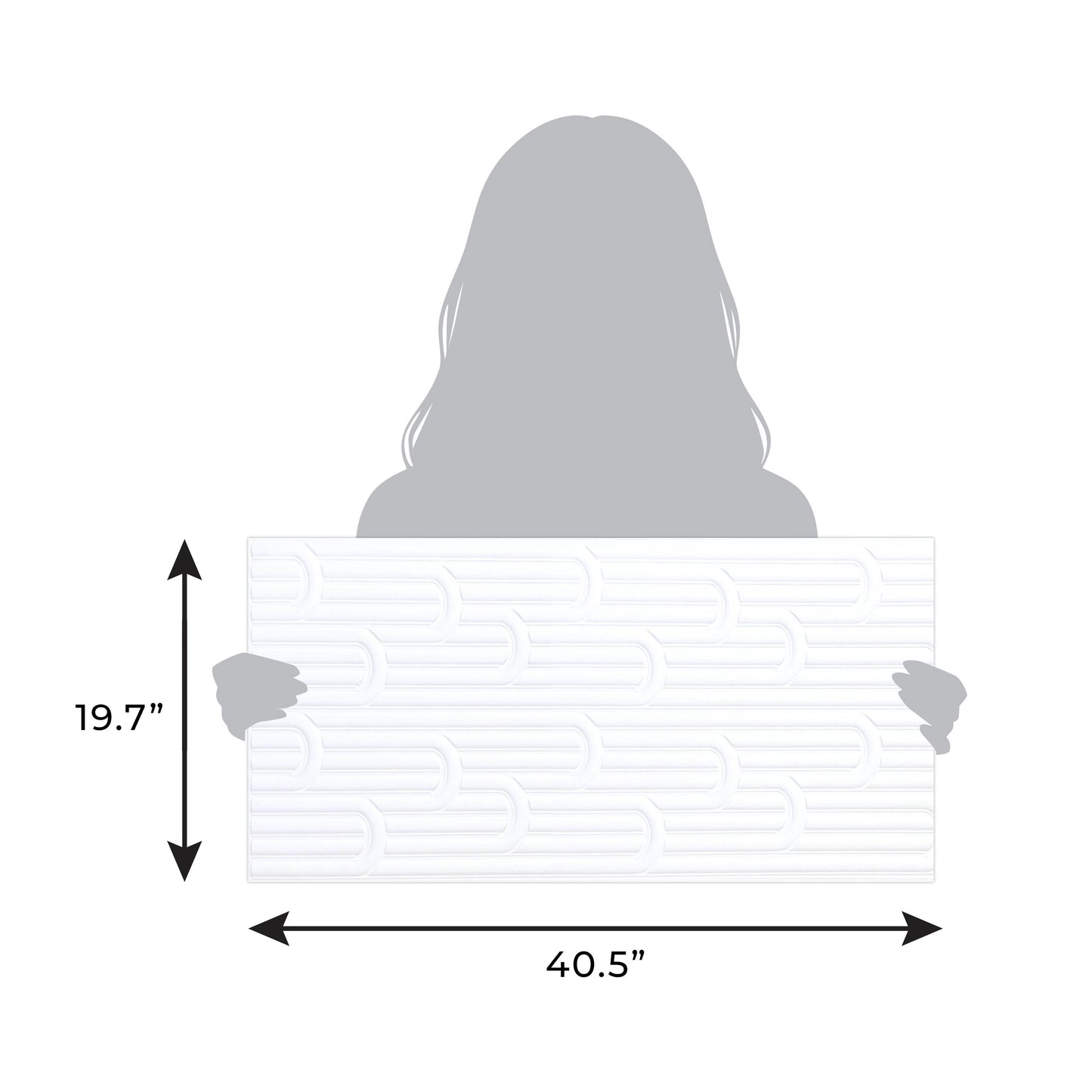 3D Peel and Stick Wall Panels - Soft-Touch Matte Finish, 1.6 ft X 3.4 ft - White