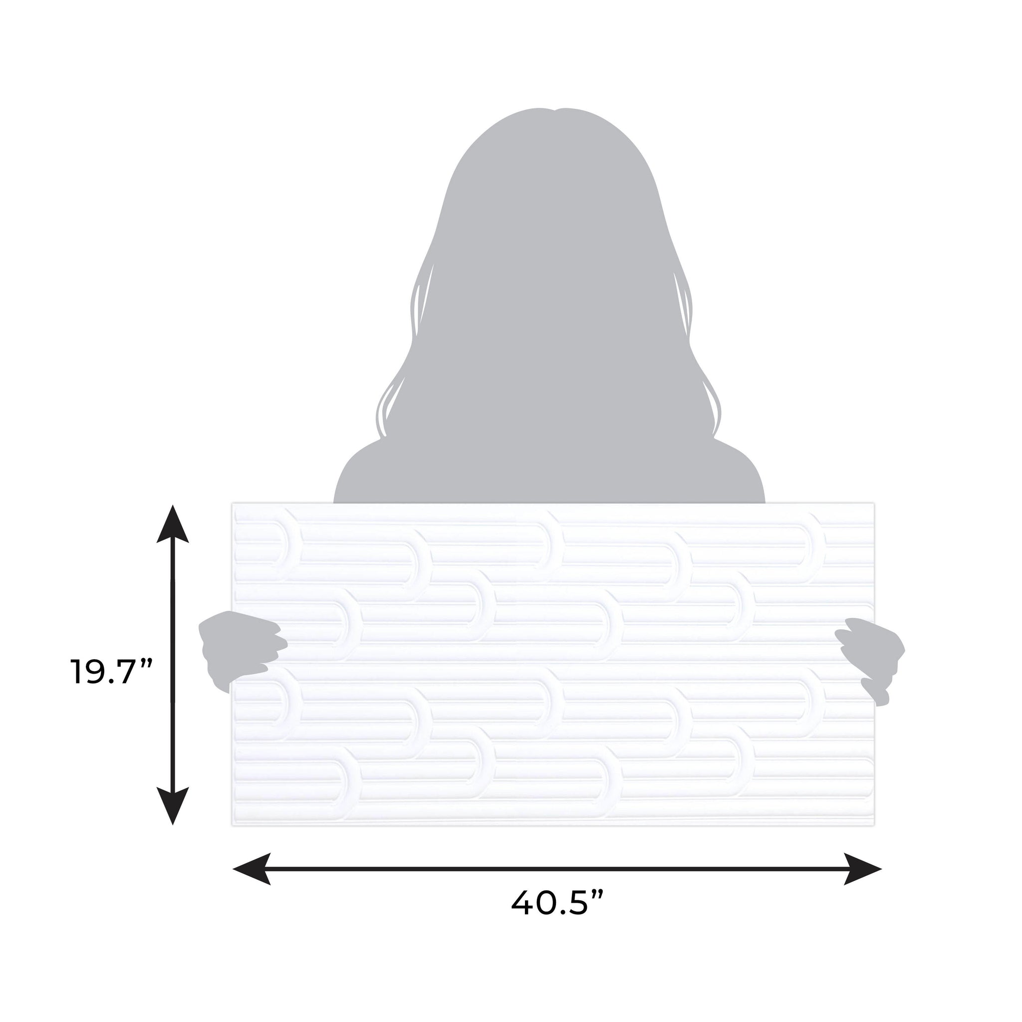 3D Peel and Stick Wall Panels - Soft-Touch Matte Finish, 1.6 ft X 3.4 ft - White