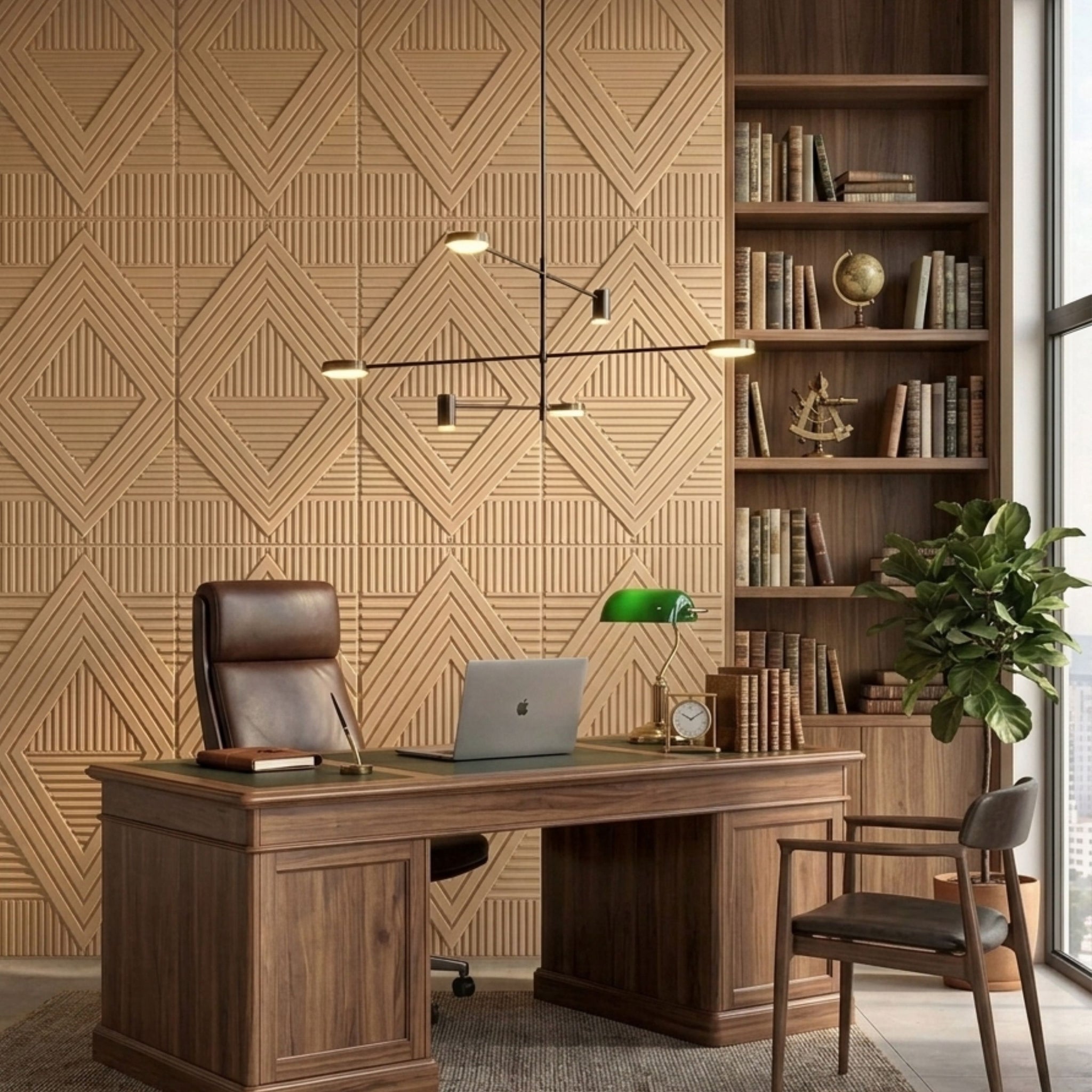 3D Peel and Stick Wall Panels - Soft-Touch Matte Finish, 1.6 ft X 3.4 ft - Moccasin
