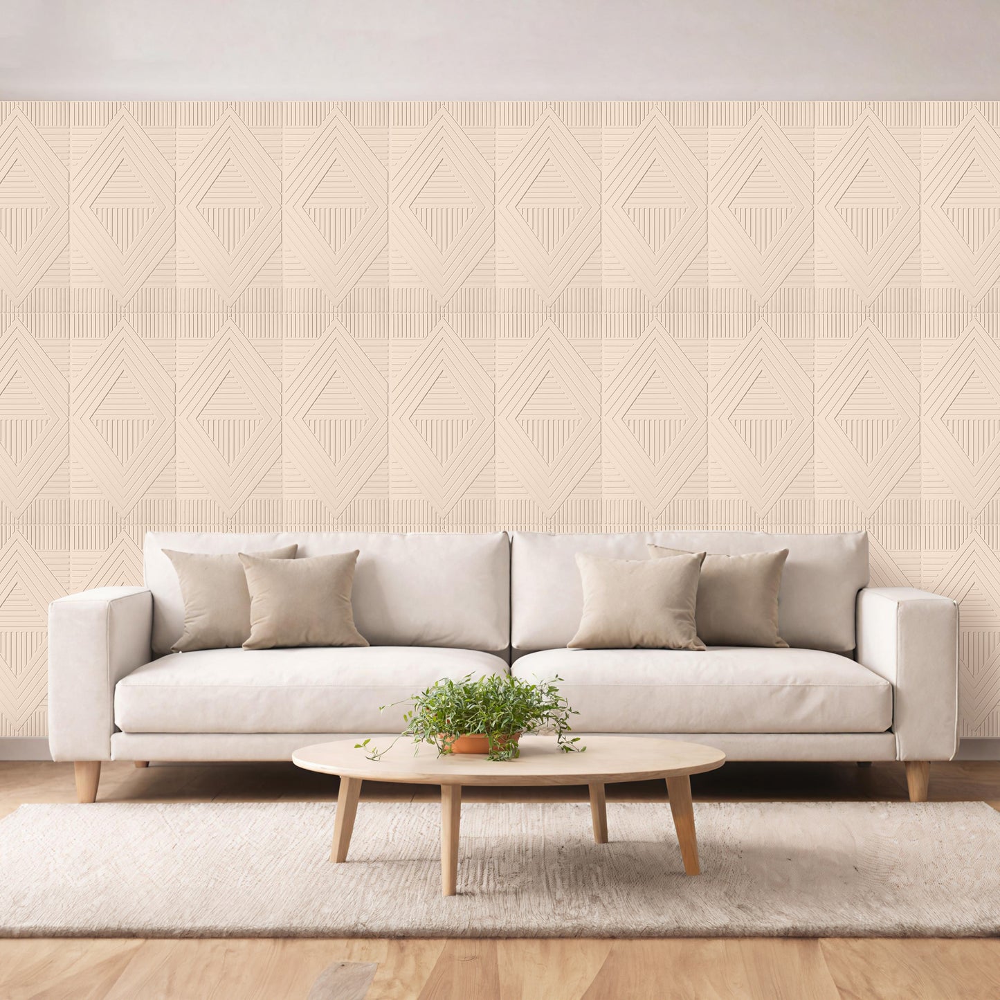 3D Peel and Stick Wall Panels - Soft-Touch Matte Finish, 1.6 ft X 3.4 ft - Moccasin